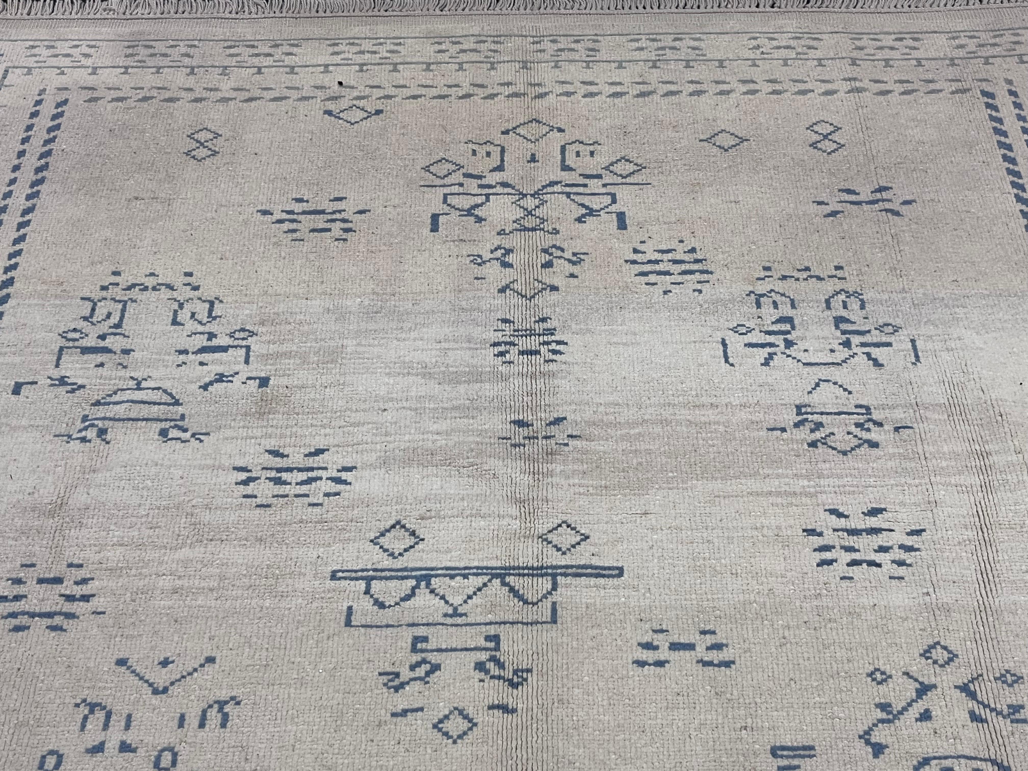 Tappeto in lana marocchina vintage 6'11