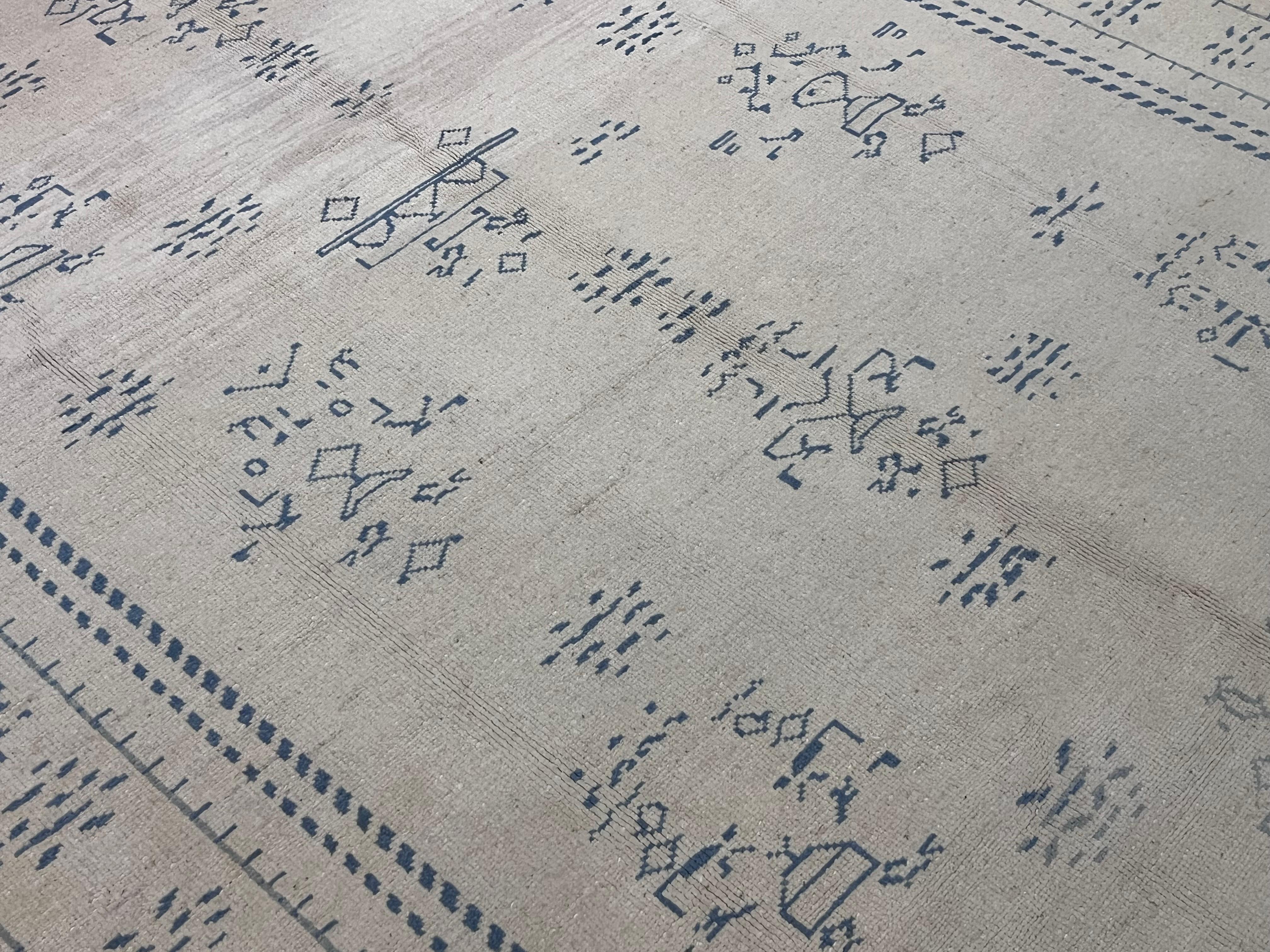 XX secolo Tappeto in lana marocchina vintage 6'11