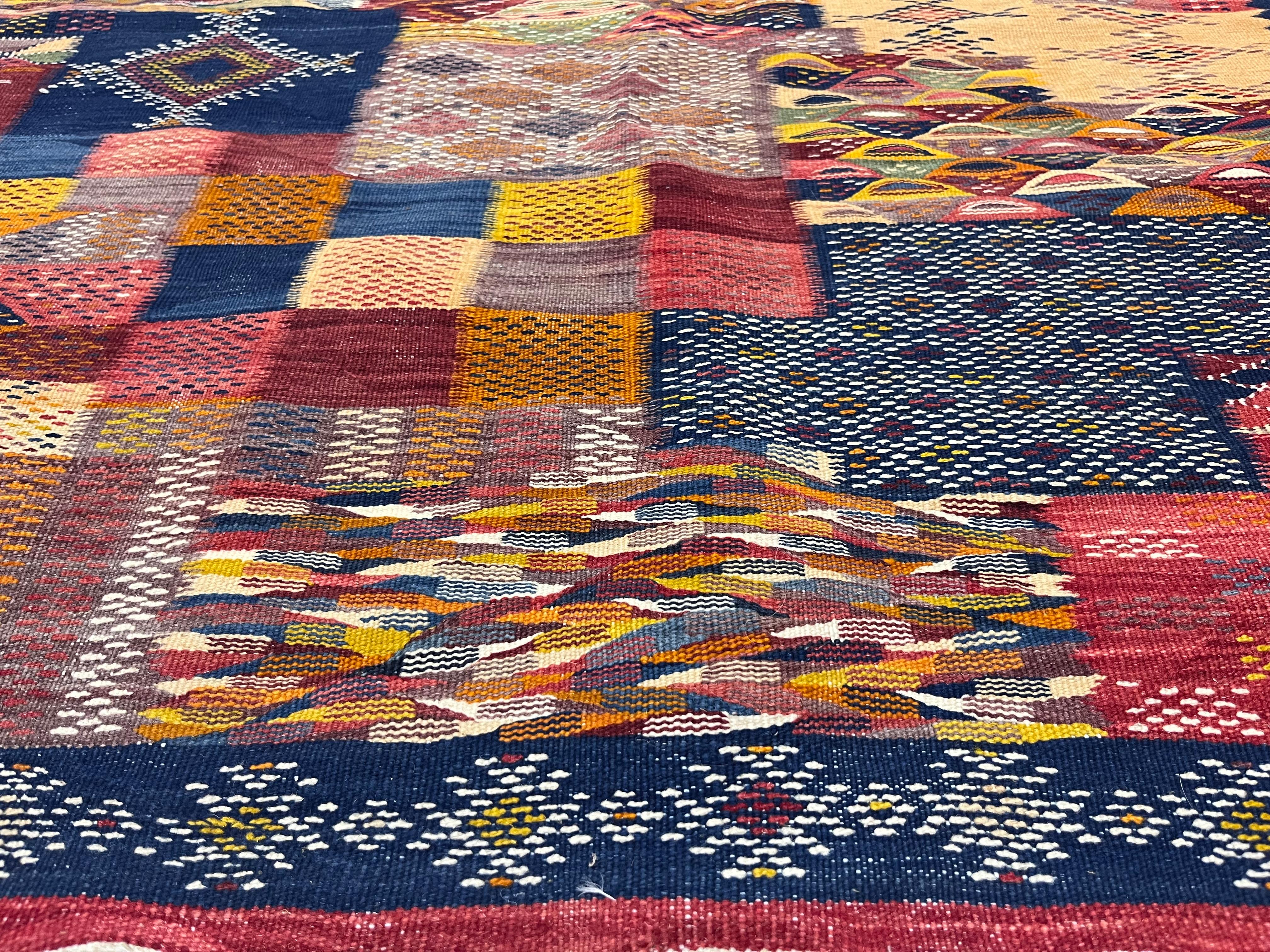 20th Century Fine Vintage Moroccan Wool Rug 6’6” x 10’0