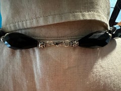 Collana raffinata in argento con onice sfaccettato e pietre berbere