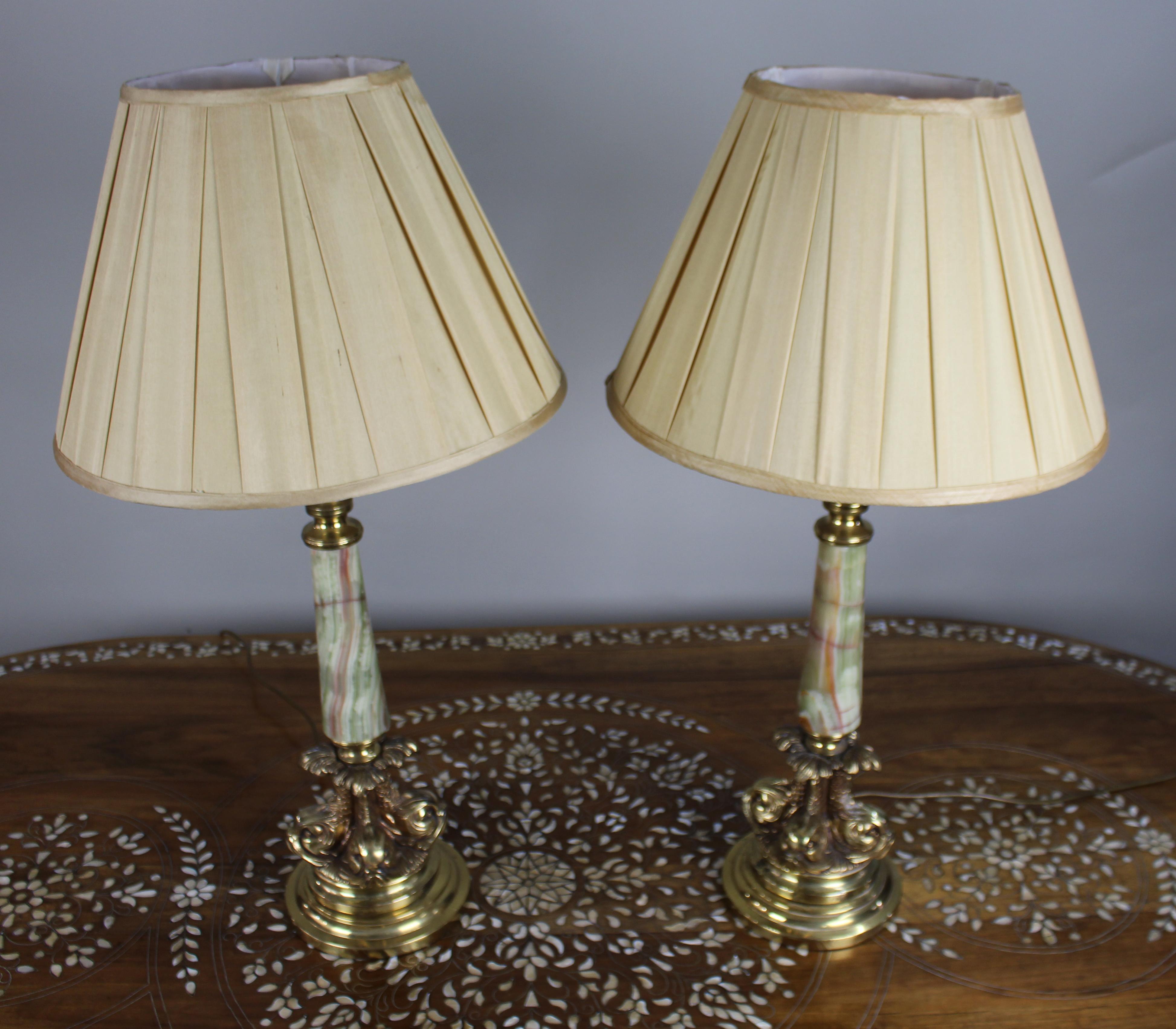 Raffinata coppia di lampade da tavolo in stile impero francese Vintage By in vendita 3