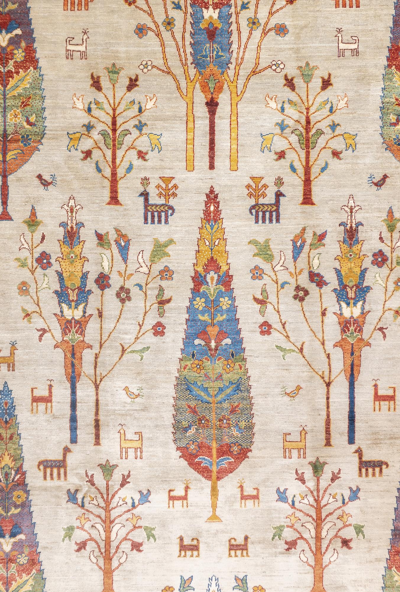 Persiano Tappeto Gabbeh persiano d'epoca 6'8'' x 9'9'' in vendita
