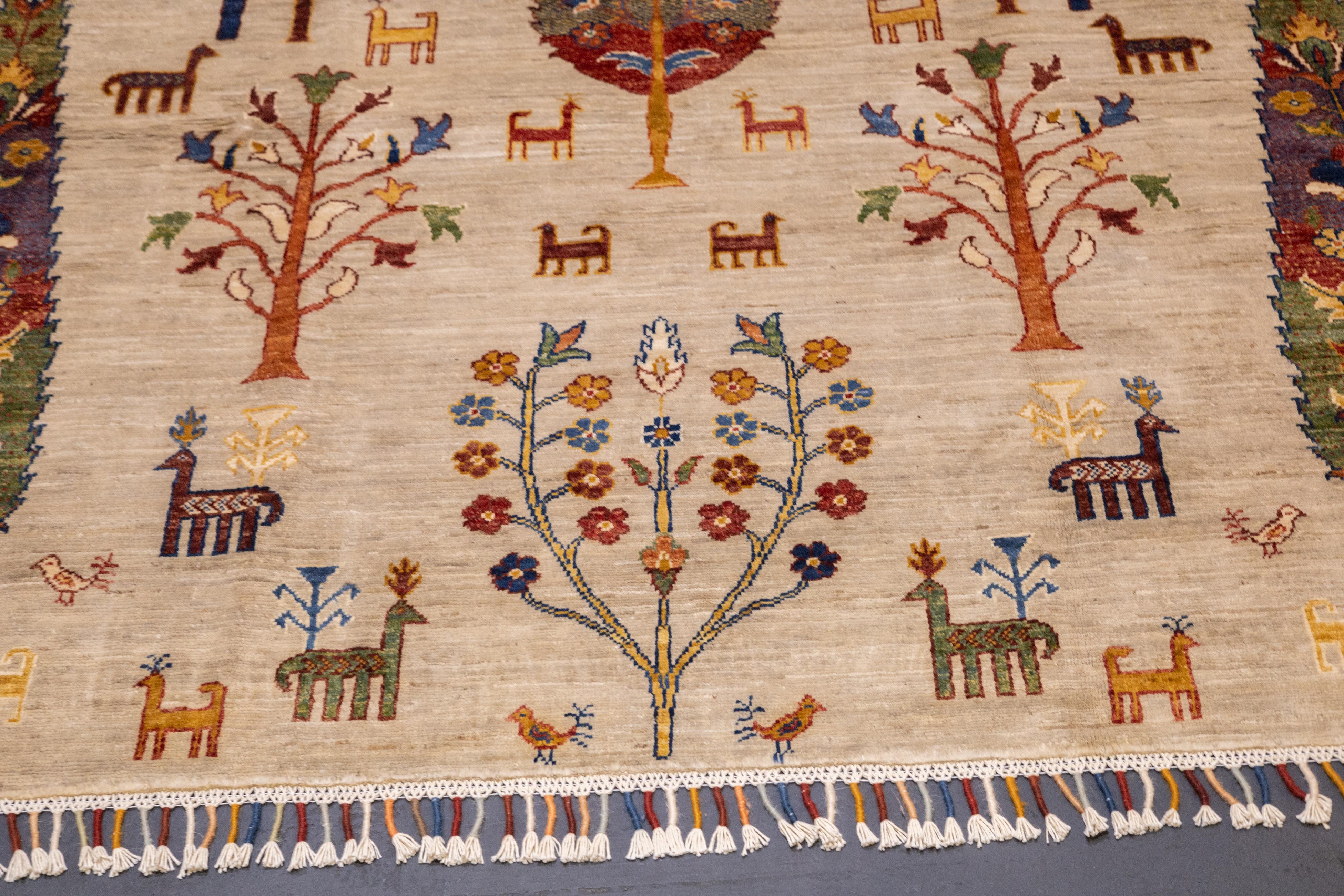 Tappeto Gabbeh persiano d'epoca 6'8'' x 9'9'' In condizioni ottime in vendita a New York, NY
