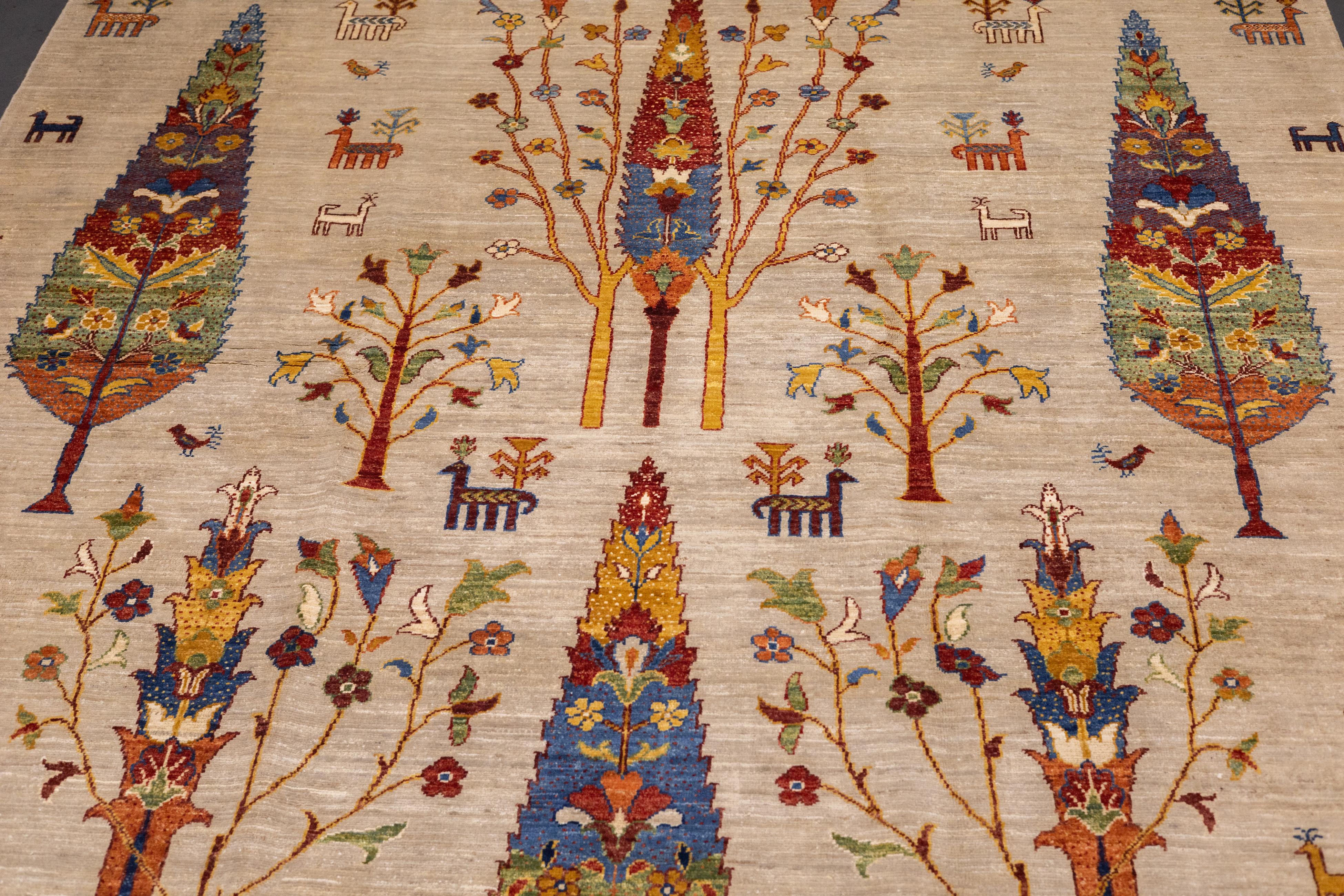 Tappeto Gabbeh persiano d'epoca 6'8'' x 9'9'' in vendita 1