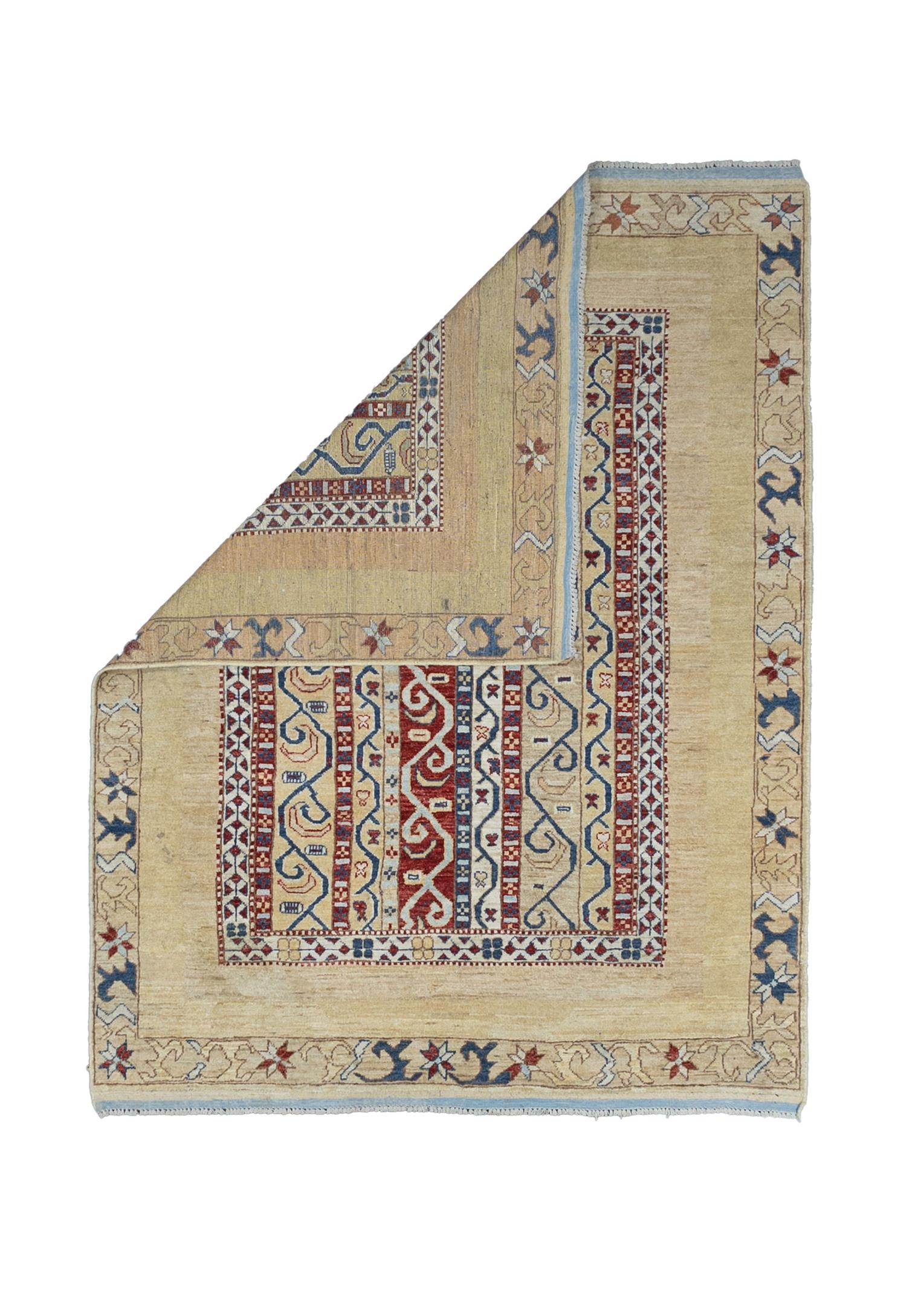 Fine Vintage Persian Gabbeh Wool Rug 5'3