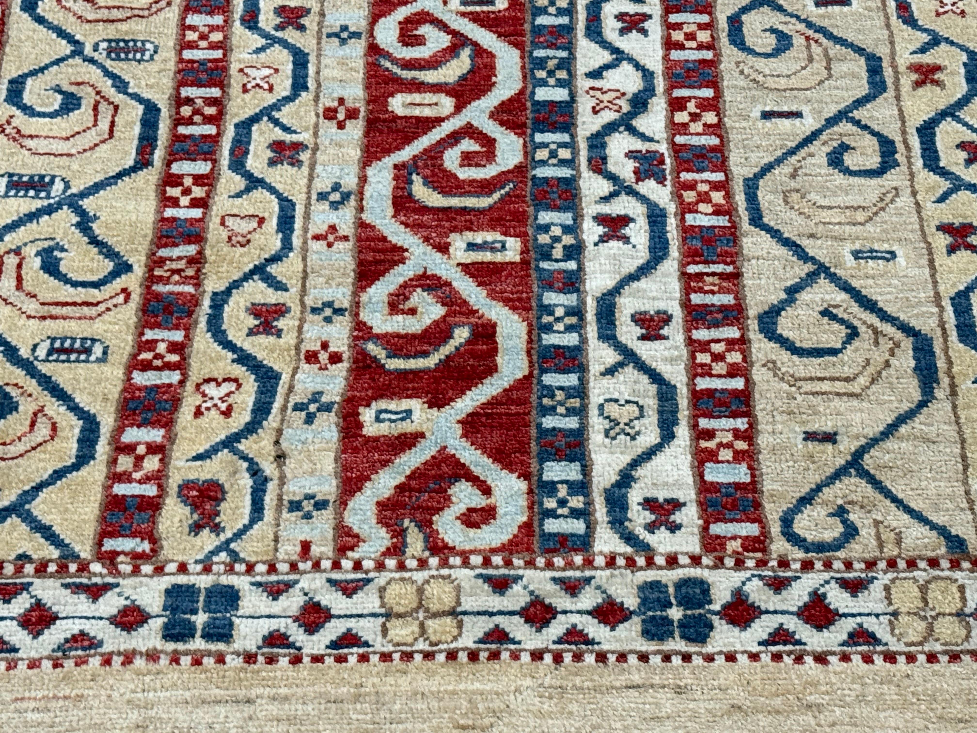 Feine Vintage Persisch Gabbeh Wolle Teppich 5'3