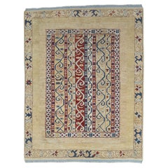 Fine Vintage Persian Gabbeh Wool Rug 5'3" x 6’10”