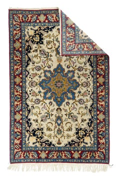 Persischer Isfahan-Teppich im Vintage-Stil, 4'8'' x 7'4''