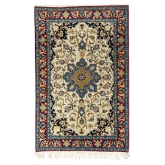Persischer Isfahan-Teppich im Vintage-Stil, 4'8'' x 7'4''