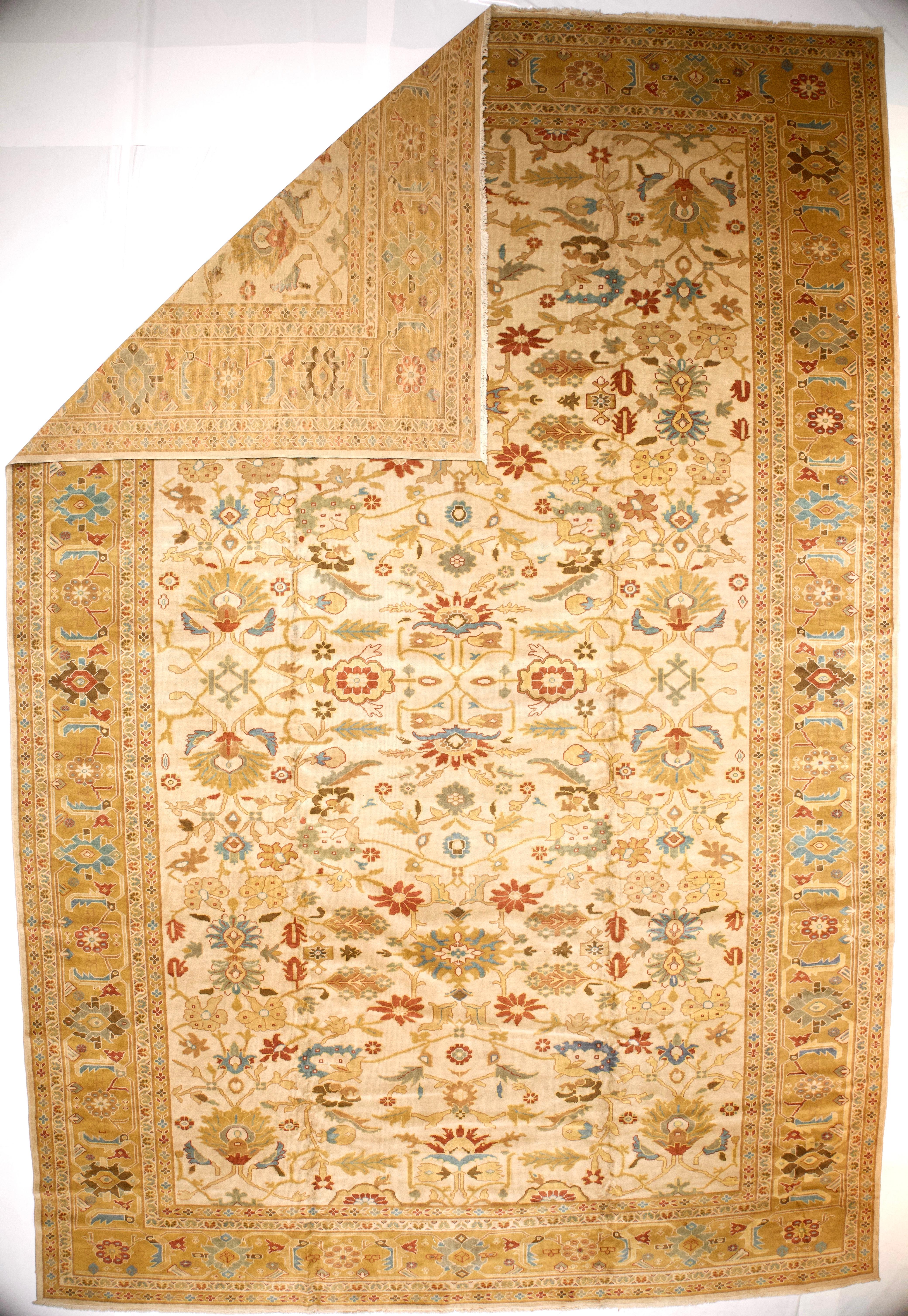 Feiner Vintage Persischer Mahal Teppich 12'7