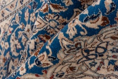 Fine Vintage Persian Nain Rug, Blue Field