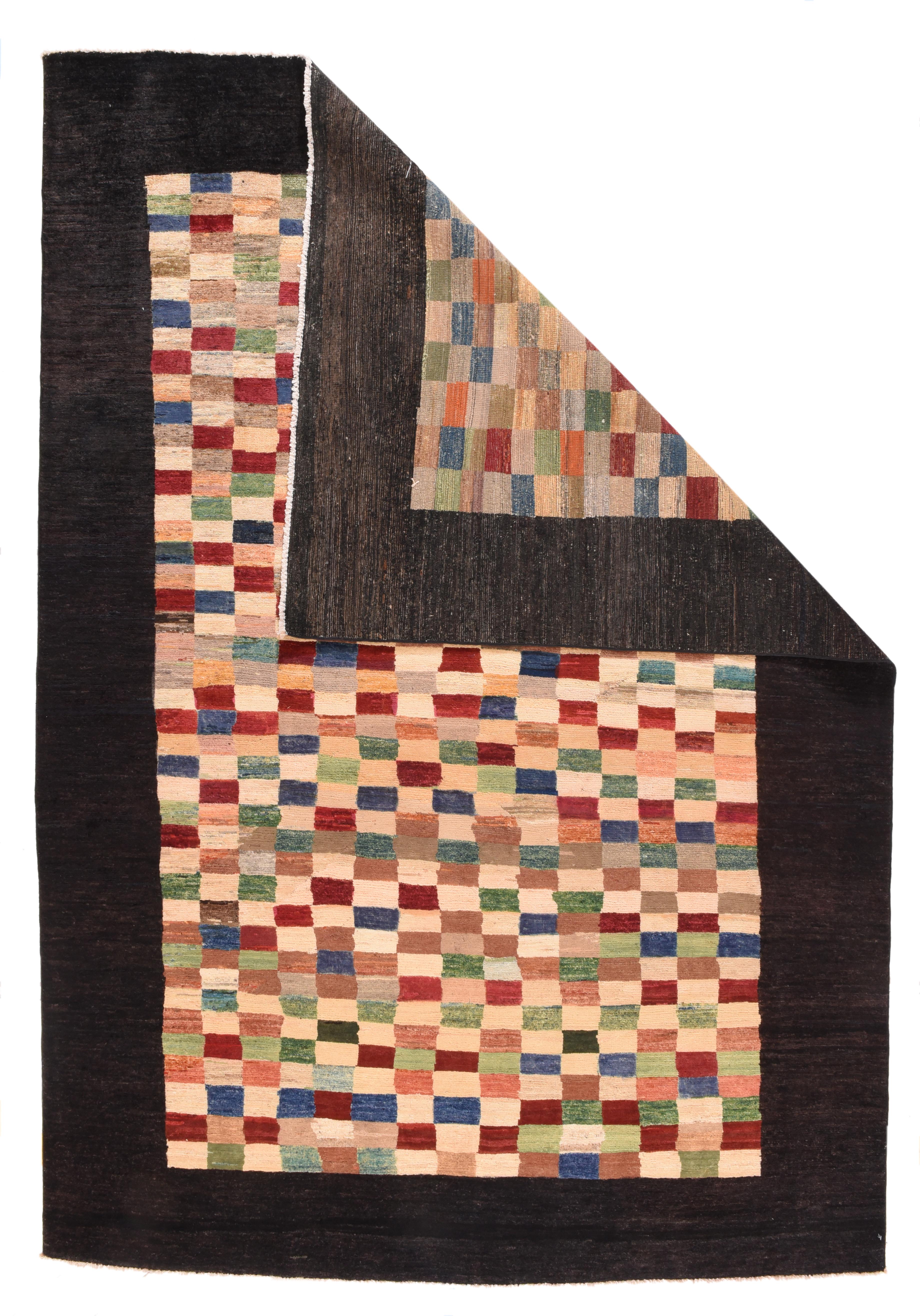 Persischer Gabbeh-Teppich im Vintage-Stil, 6'6'' x 9'5'' (Sonstiges) im Angebot