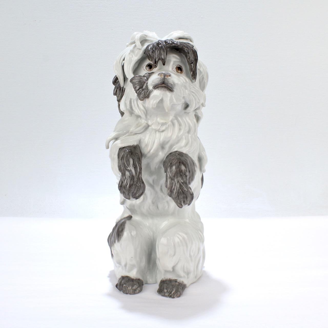 chien en porcelaine vintage