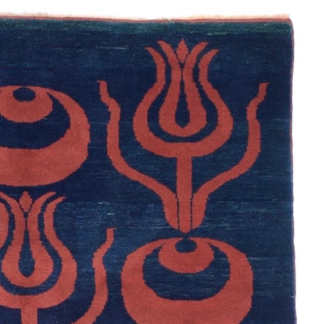 Feine Vintage skandinavischen quadratischen Kilim Teppich 5'2 x 5'6 (19. Jahrhundert) im Angebot