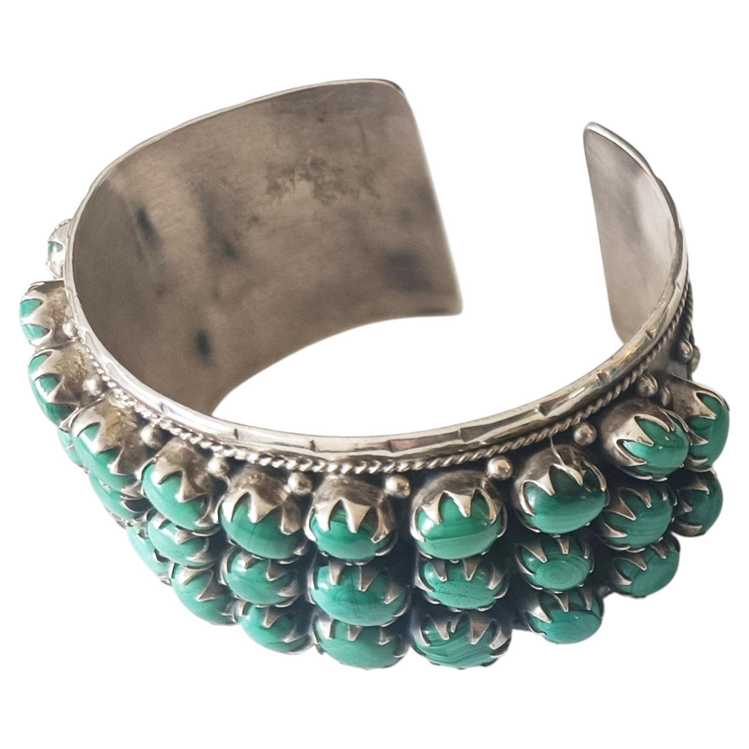 Fine Vintage silver Turquoise Cuff bracelet ethnographic tribal jewellery