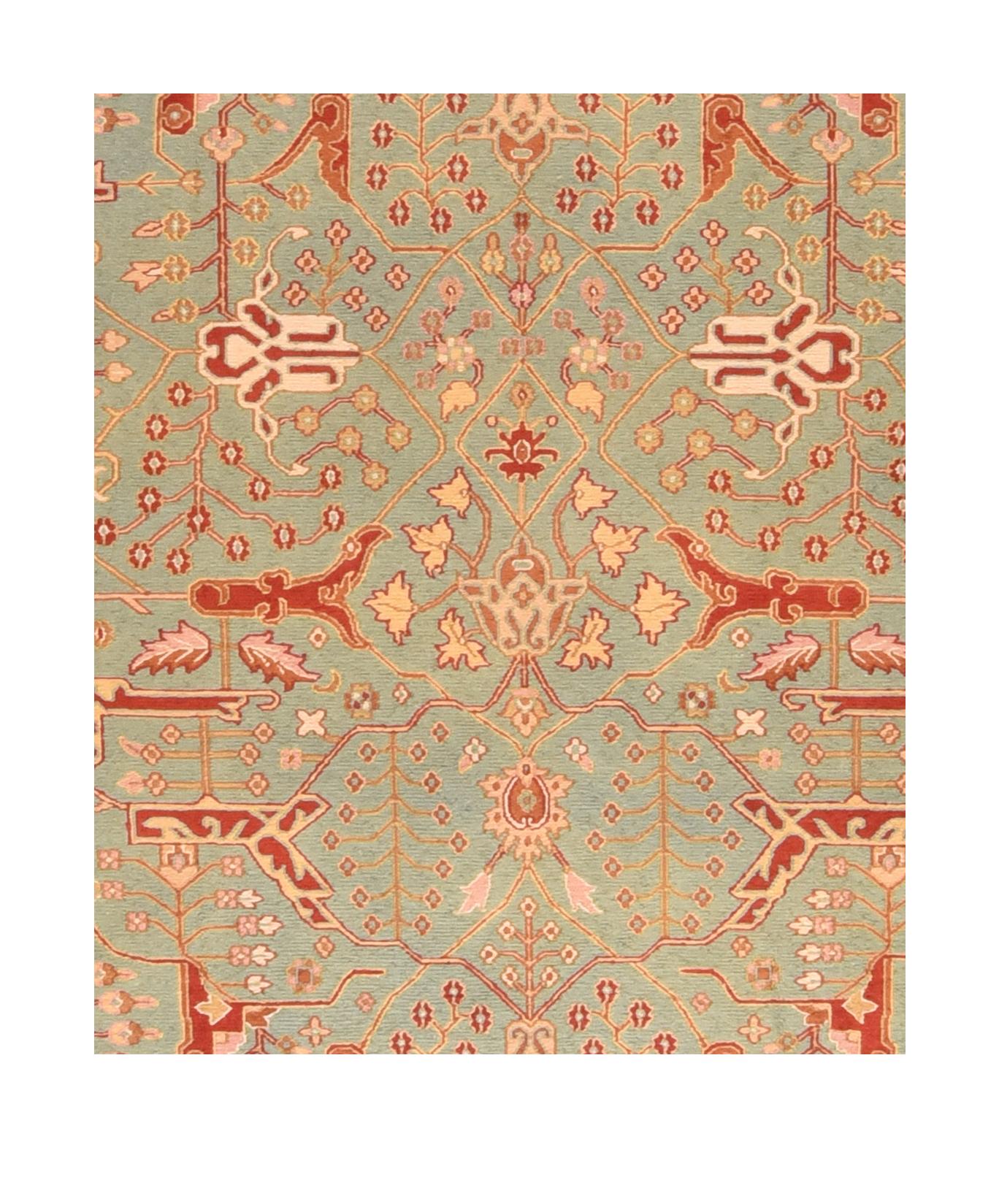 Sumak Area Rug, flat-weave hand knotted, circa 1970s

Design: Floral

Soumak (also spelled Soumakh, Sumak, Sumac, or Soumac) is a tapestry technique of weaving strong and decorative textiles used as rugs and domestic bags. Baks used for bedding are