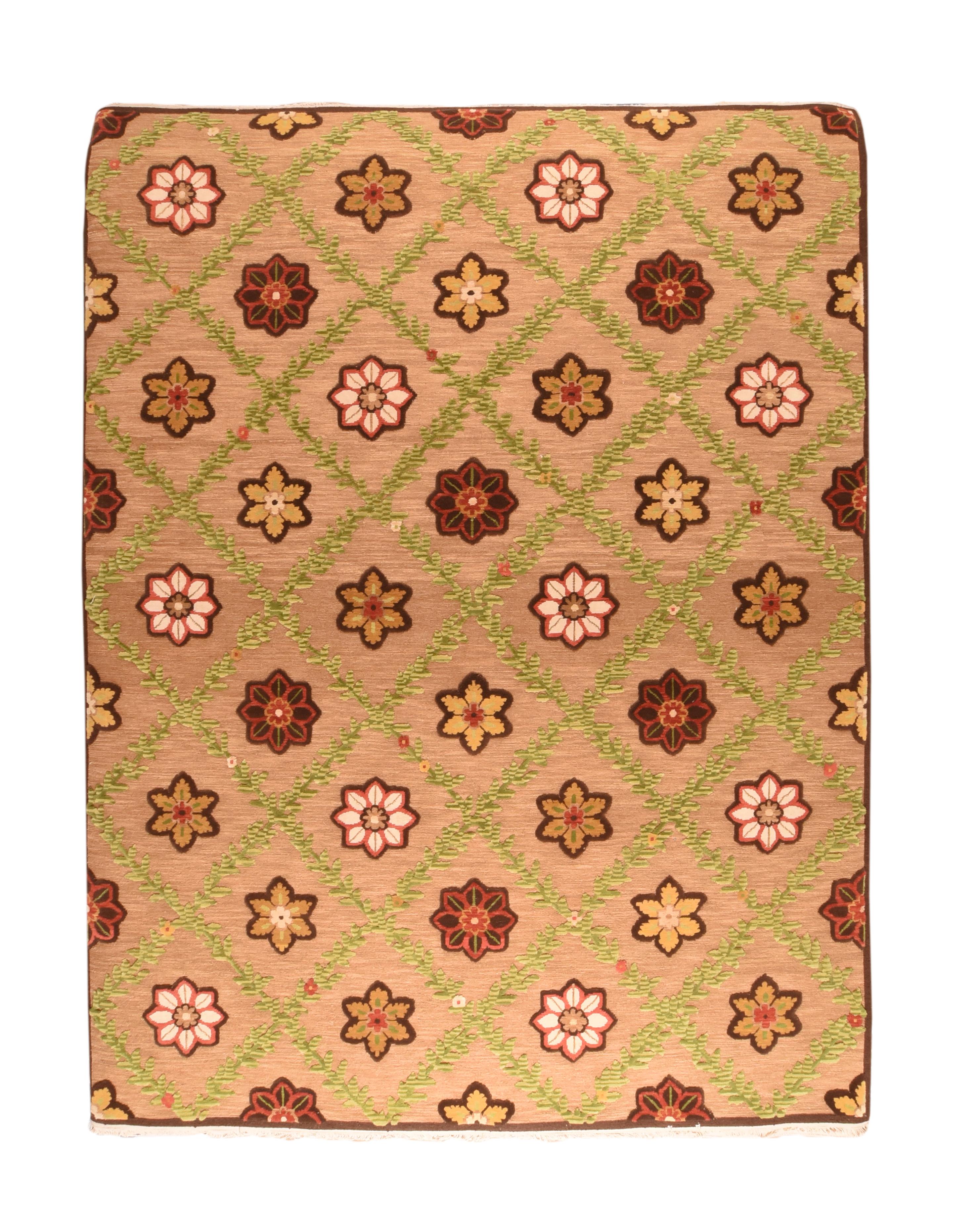 Indischer Sumak Manchoria-Teppich aus Sumak 9' x 12' (Handgeknüpft) im Angebot