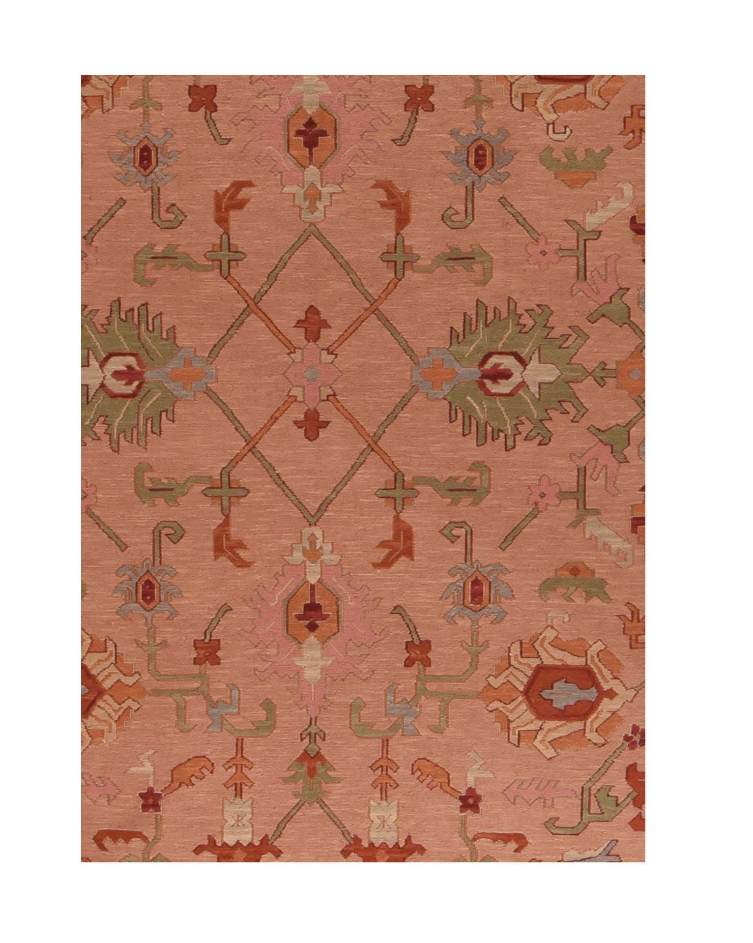 Fine Vintage Sumak Manchoria/Russian Rug, Flat-Weave Hand Knotted, circa 1970s In Excellent Condition In New York, NY