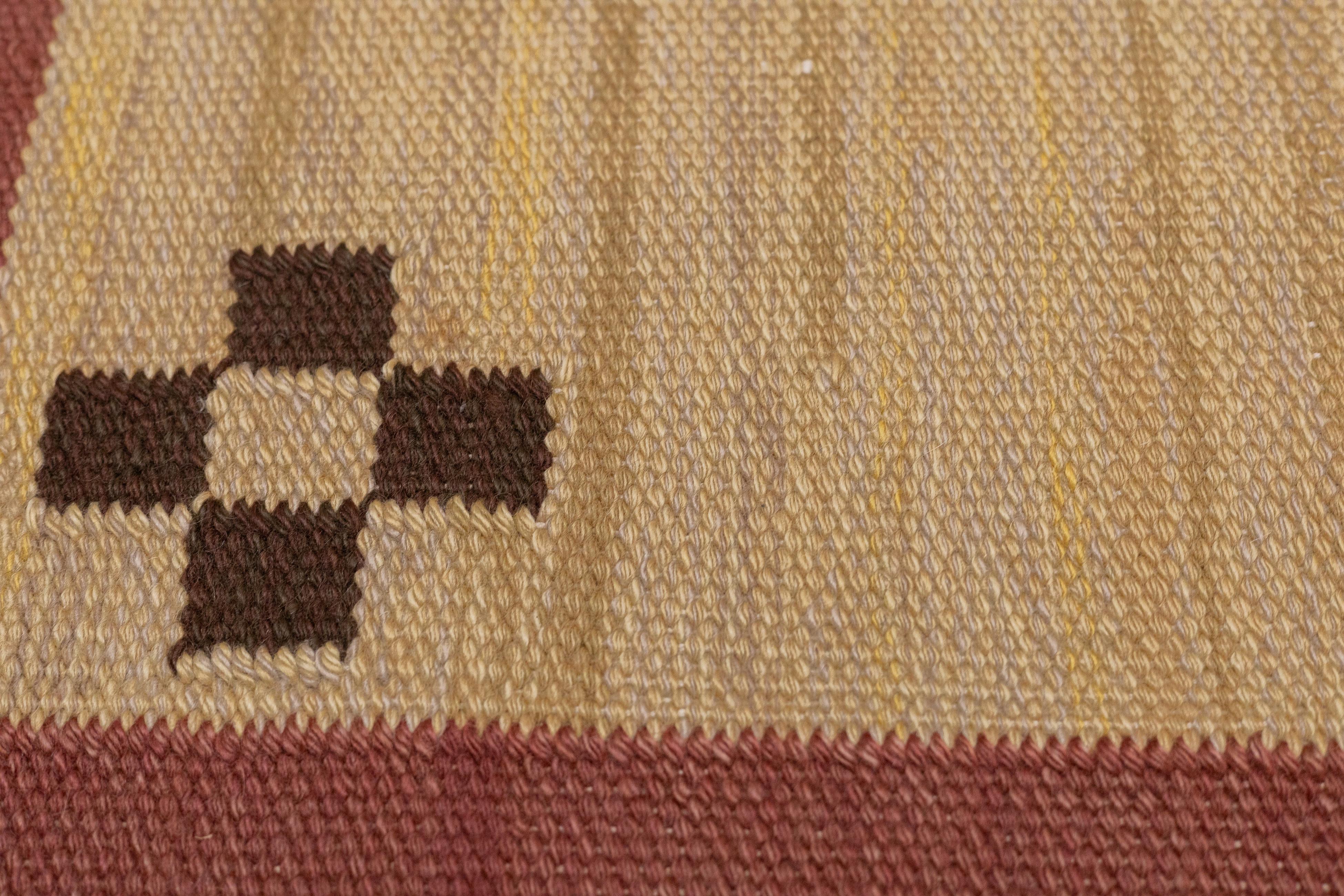 Tapis Kilim suédois à tissage plat 5'9'' x 10'3'' en vente 2
