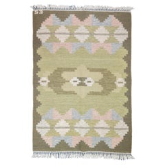 Fine Vintage Swedish Kilim Rug 4'6'' x 5'5''