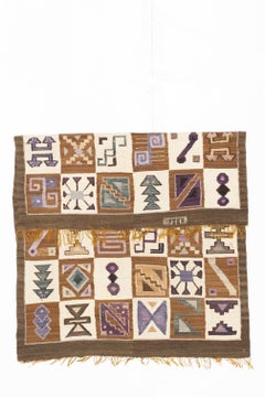 Fine Vintage Swedish Kilim Wool Rug 3'7" x 4’10”