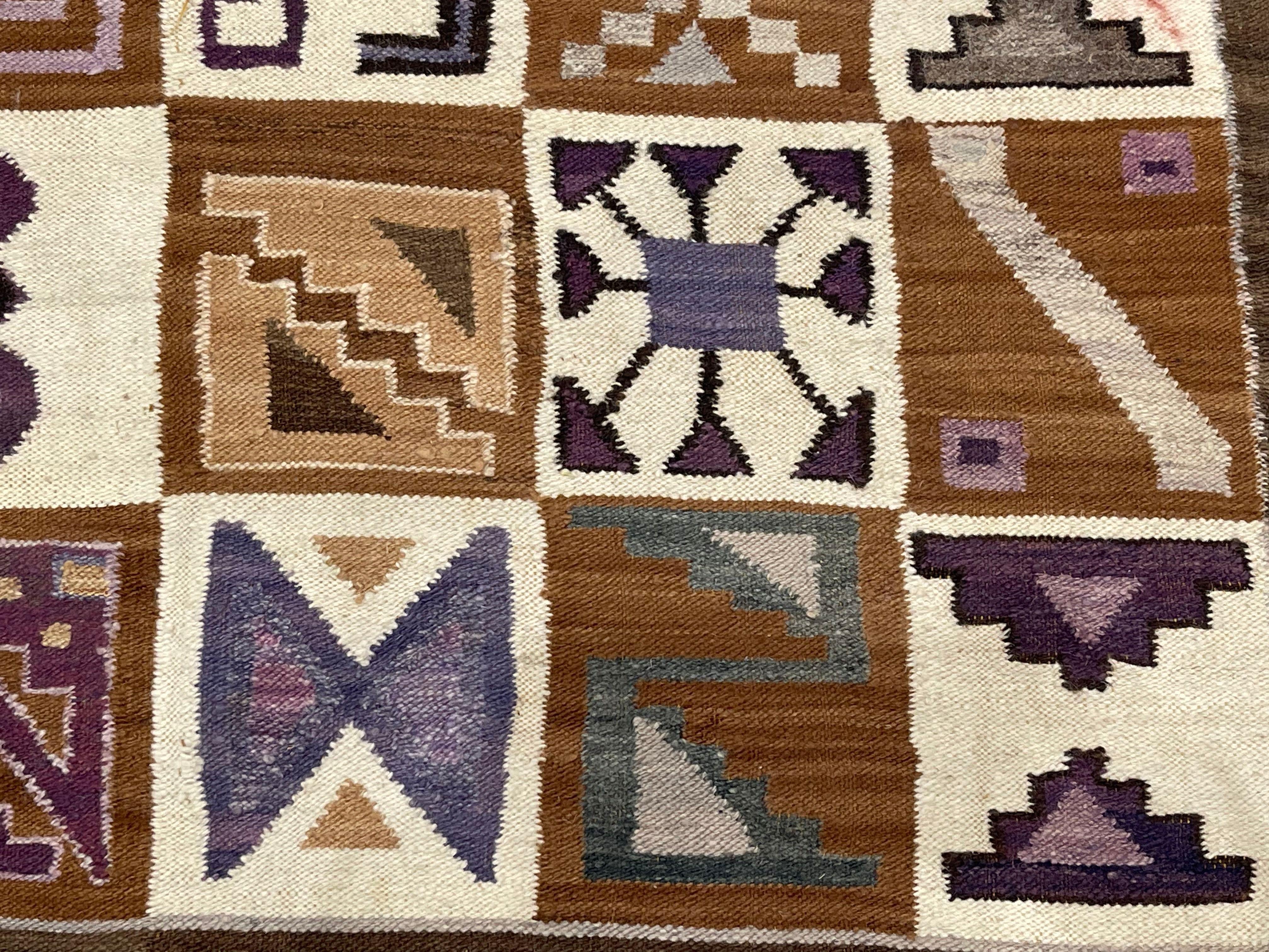 Suédois Rug & Kilim suédois en laine 3'7