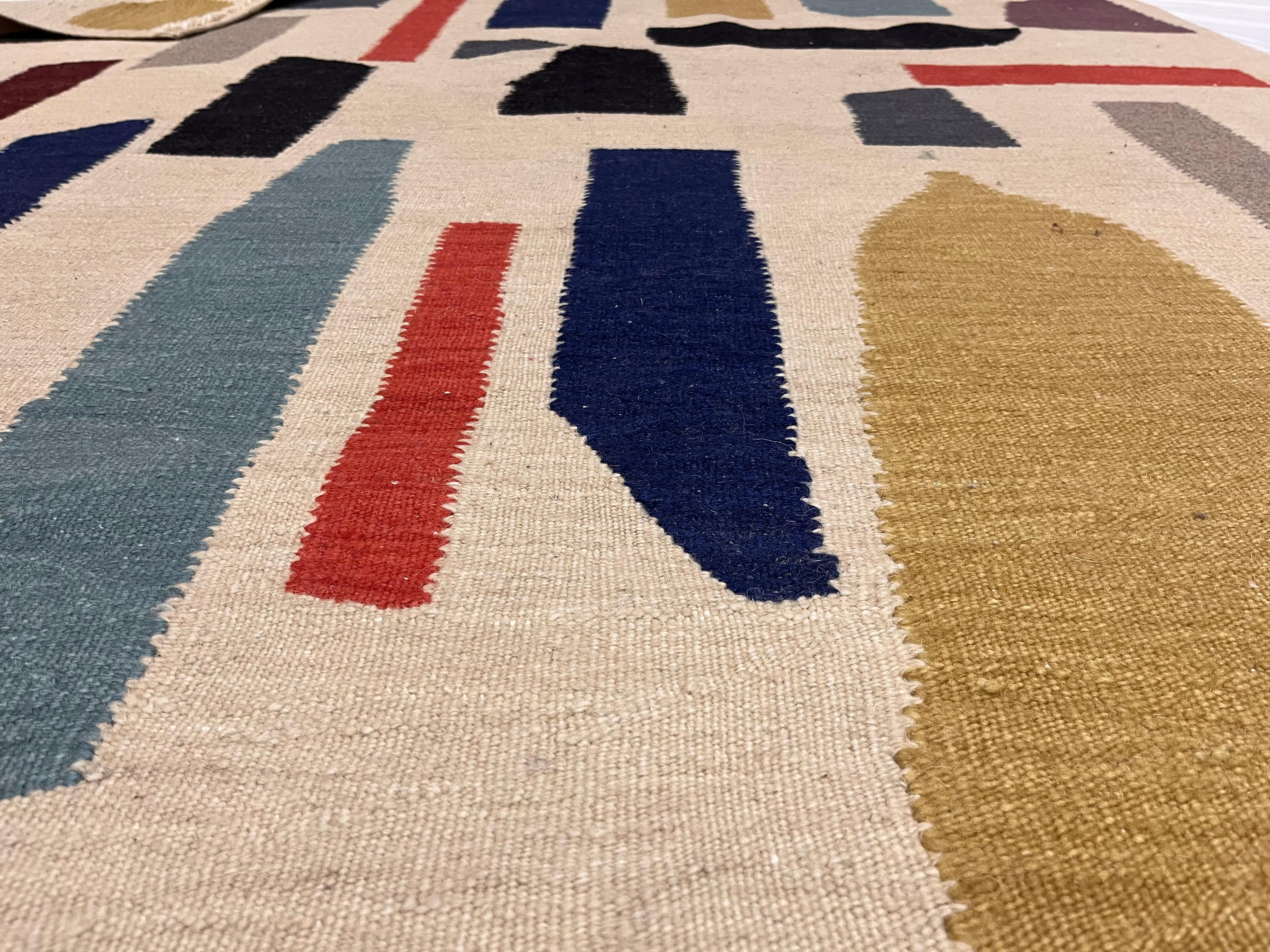 XX secolo Fine Rug & Kilim svedese vintage in lana 6'1