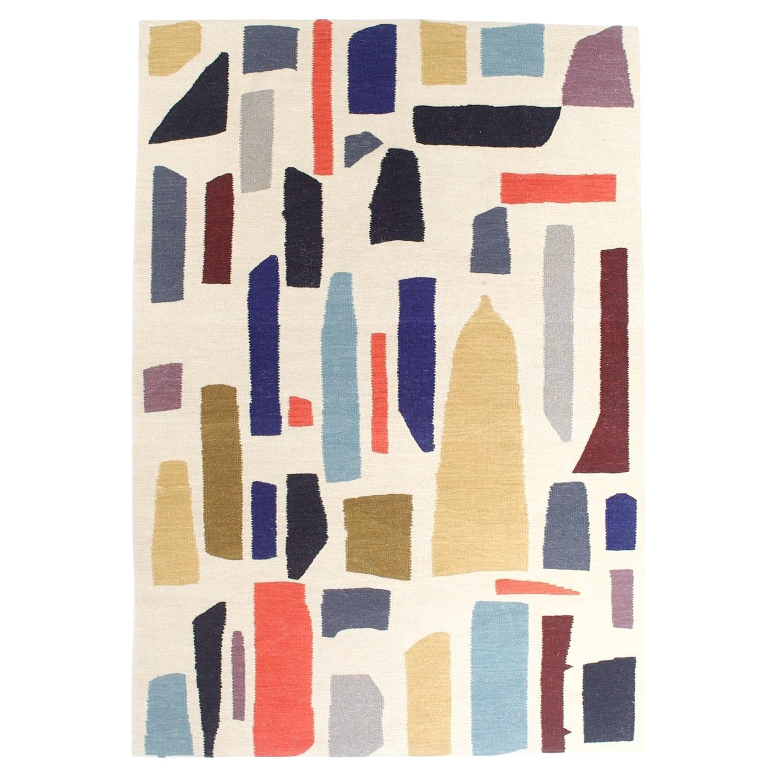 Fine Vintage Swedish Kilim Wool Rug 6'1" x 8’10"
