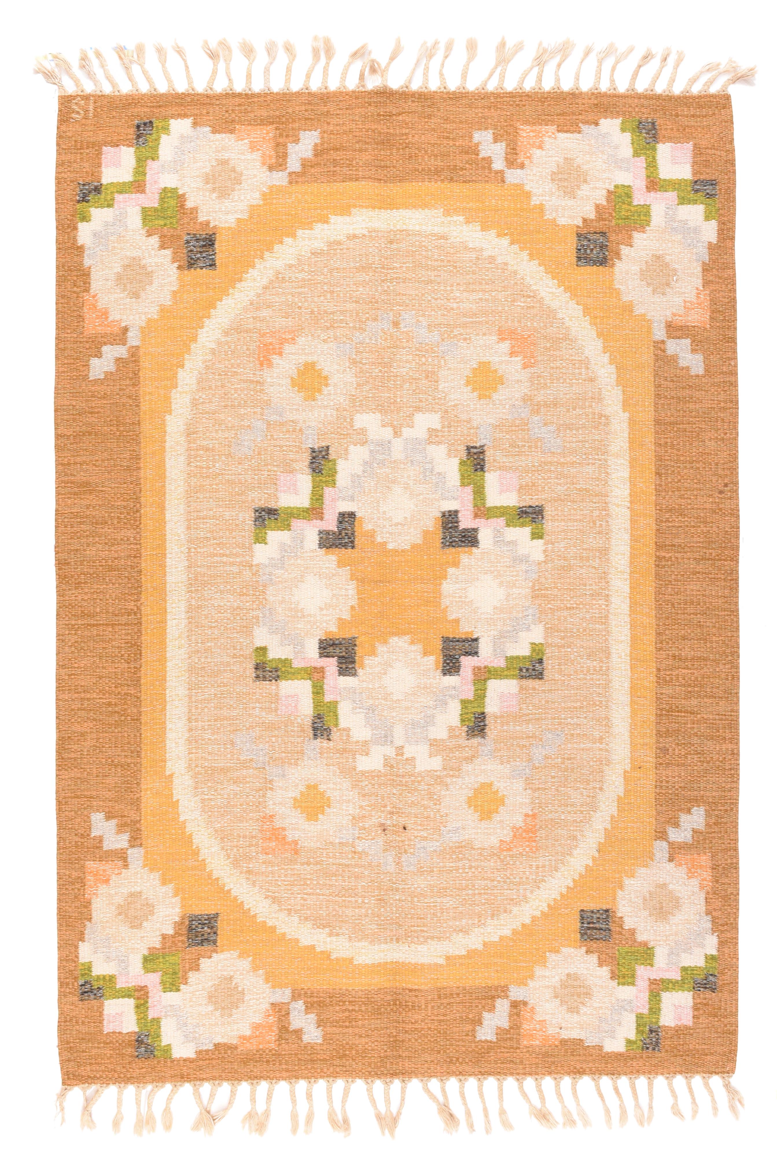 Hand-Knotted Fine Vintage Swedish Rug/Carpet, Hand Knotted, circa 1950s