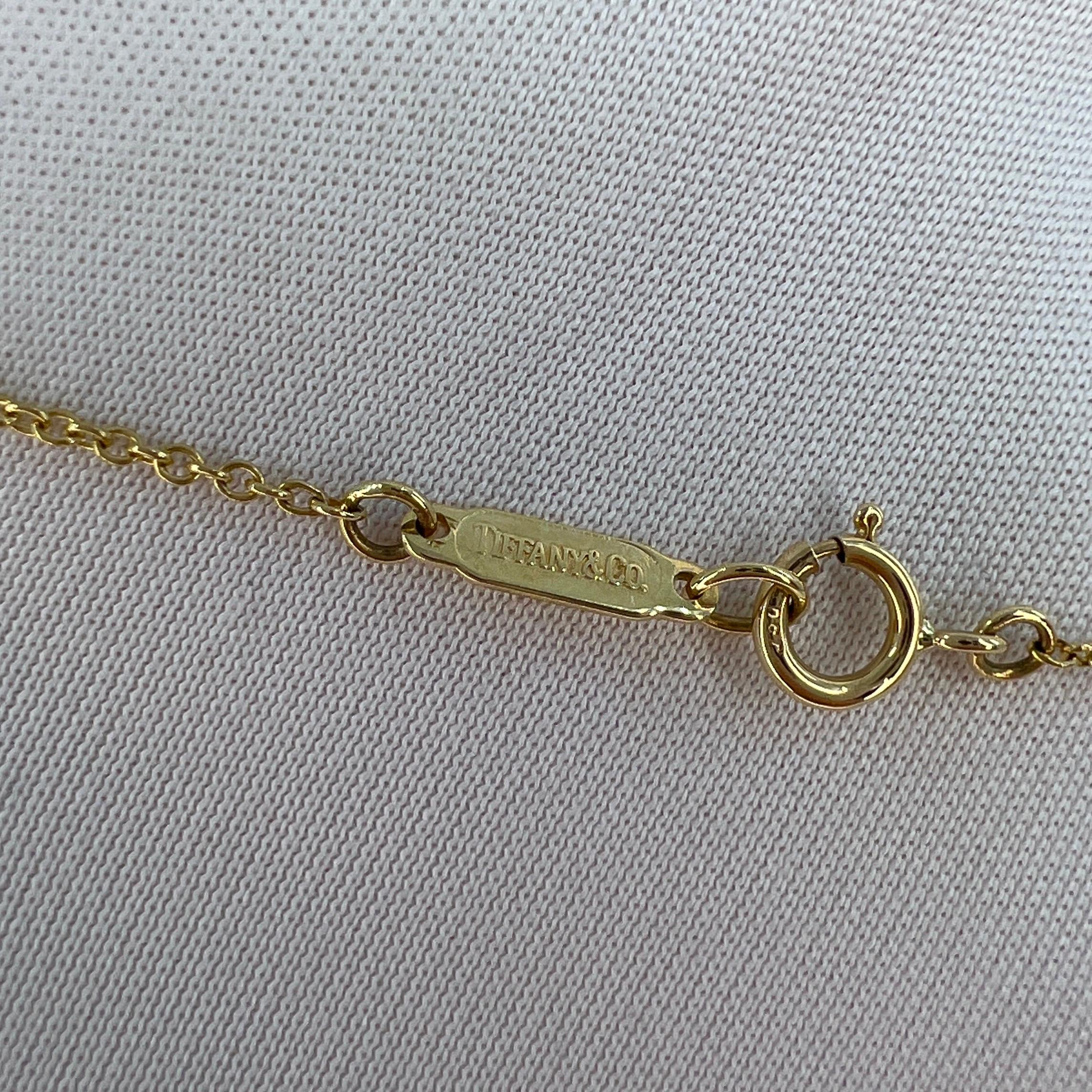 Fine Vintage Tiffany & Co. Round Cut Peridot 18k Yellow Gold Pendant Necklace 3