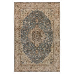 7x10 Ft Fine Hand Knotted Vintage Anatolian Area Rug. Traditional Wool Carpet