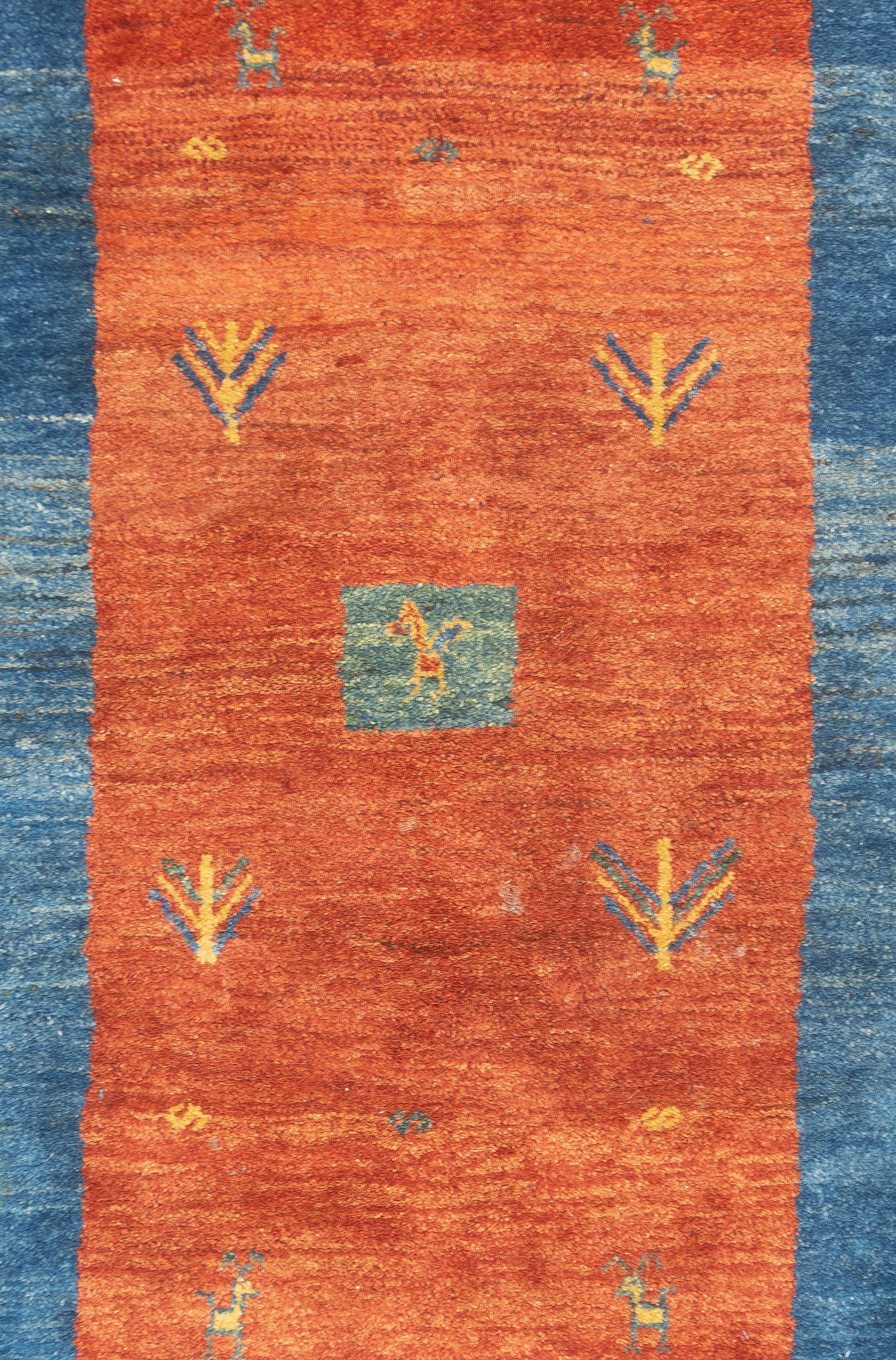 Fine Vintage Tribal Persian Gabbeh Rug 6'3'' x 9'3'' In Excellent Condition For Sale In New York, NY