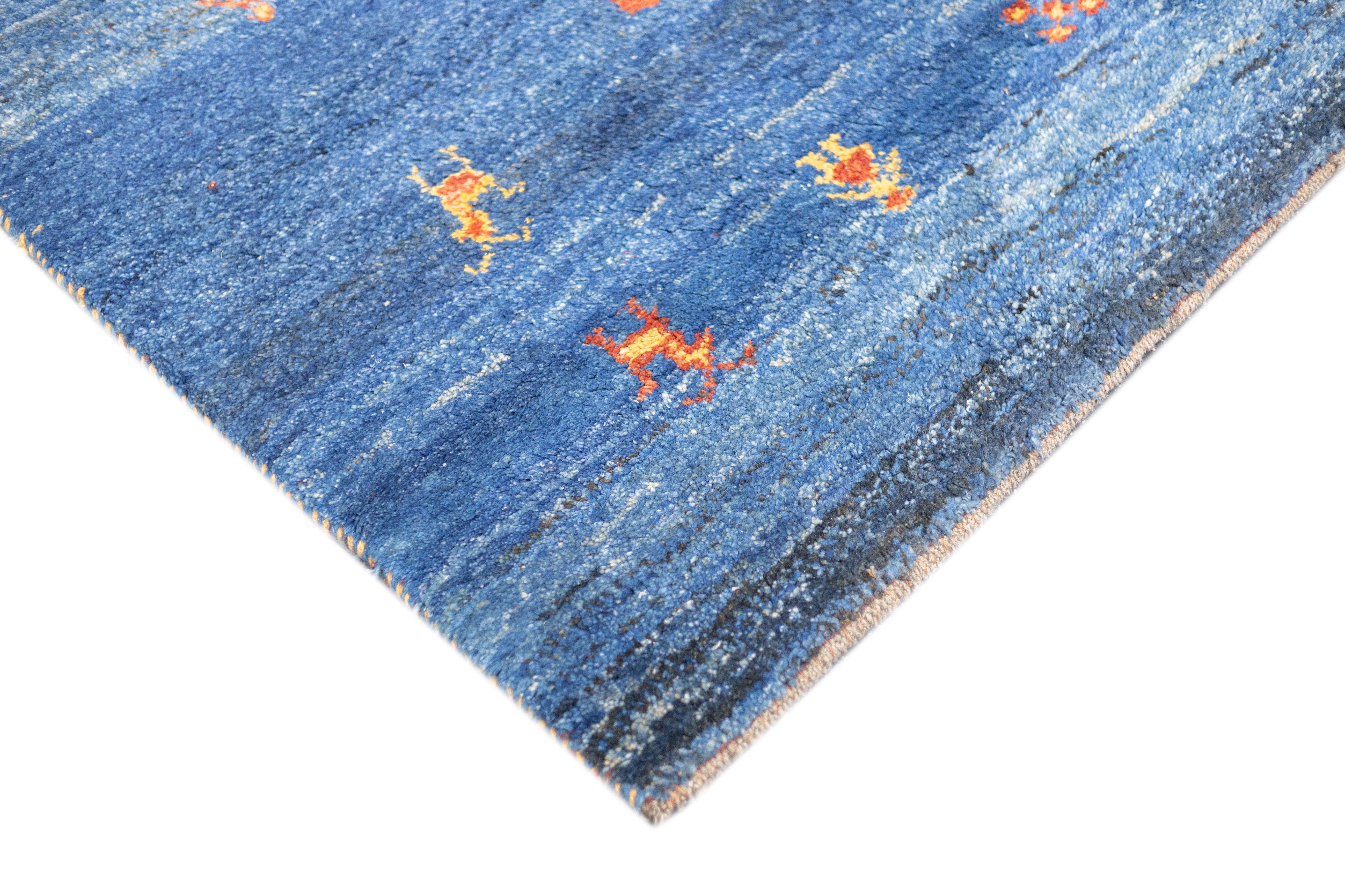 20th Century Fine Vintage Tribal Persian Gabbeh Rug 6'3'' x 9'3'' For Sale