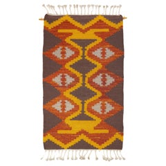 Fine Vintage Turkish Anatolian Kilim Wool Rug 2'2'' x 3'8''