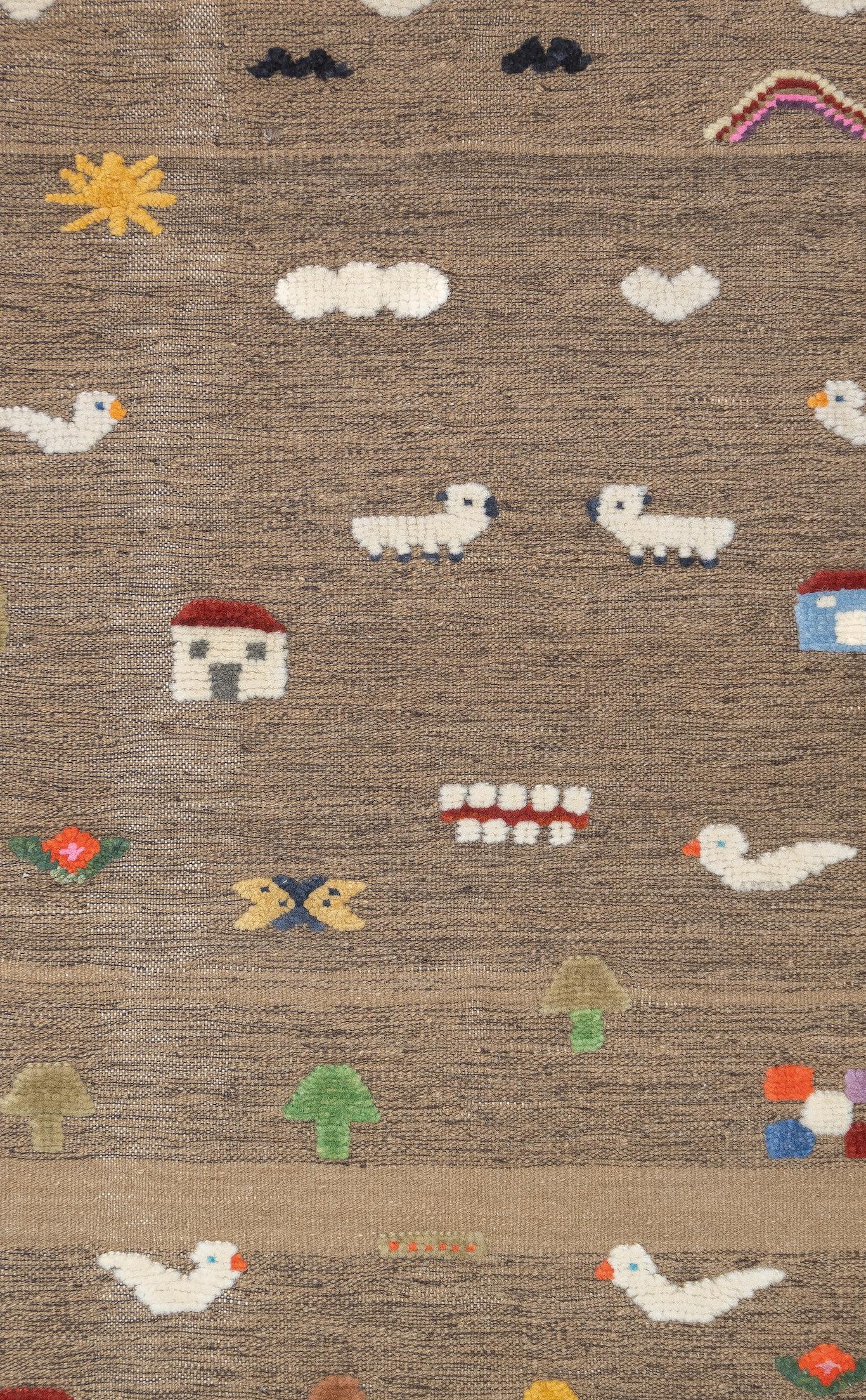 Türkischer Vintage-Kelim-Teppich im Vintage-Stil 3'2'' x 5'1'' im Zustand „Hervorragend“ im Angebot in New York, NY