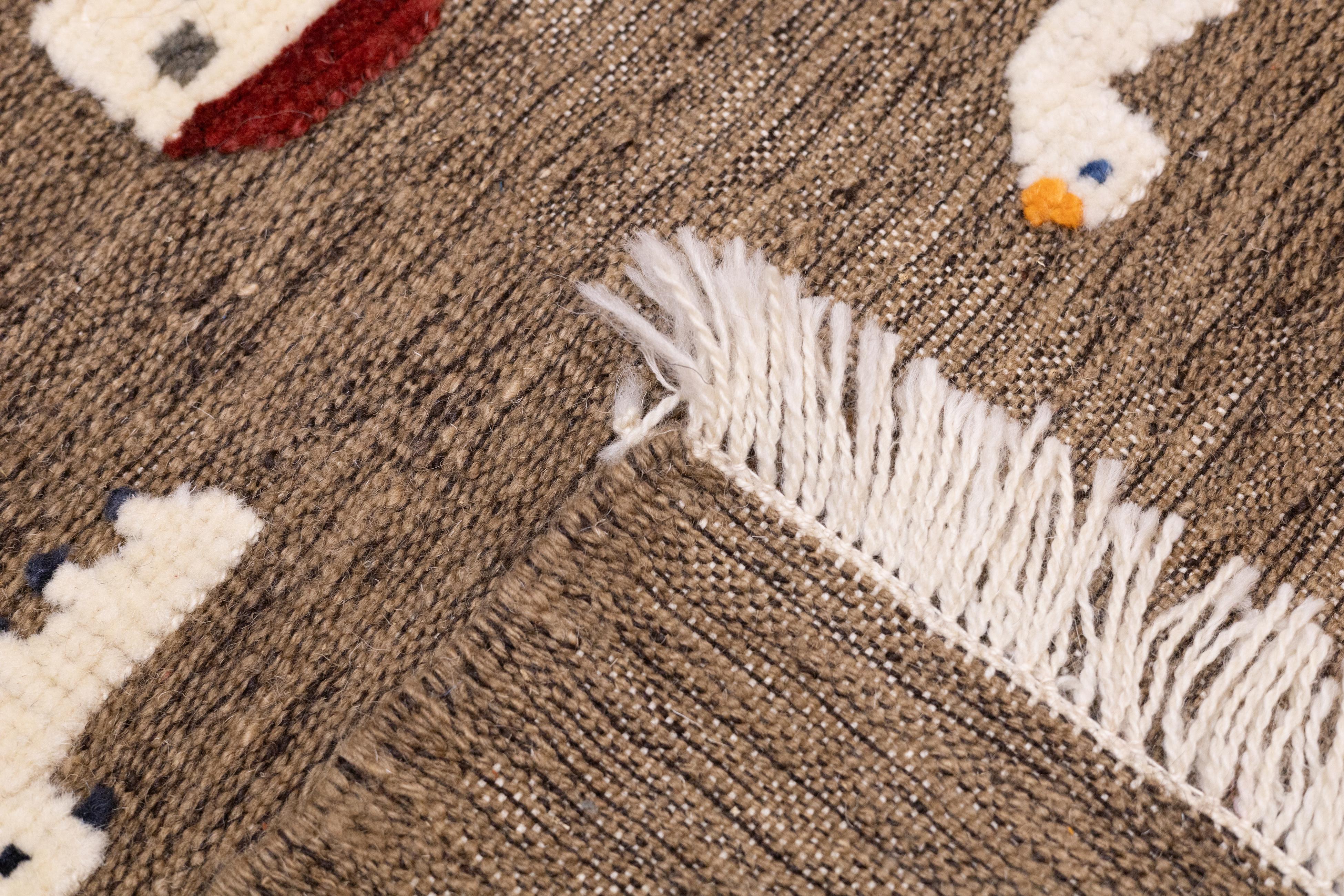 Türkischer Vintage-Kelim-Teppich im Vintage-Stil 3'2'' x 5'1'' im Angebot 3
