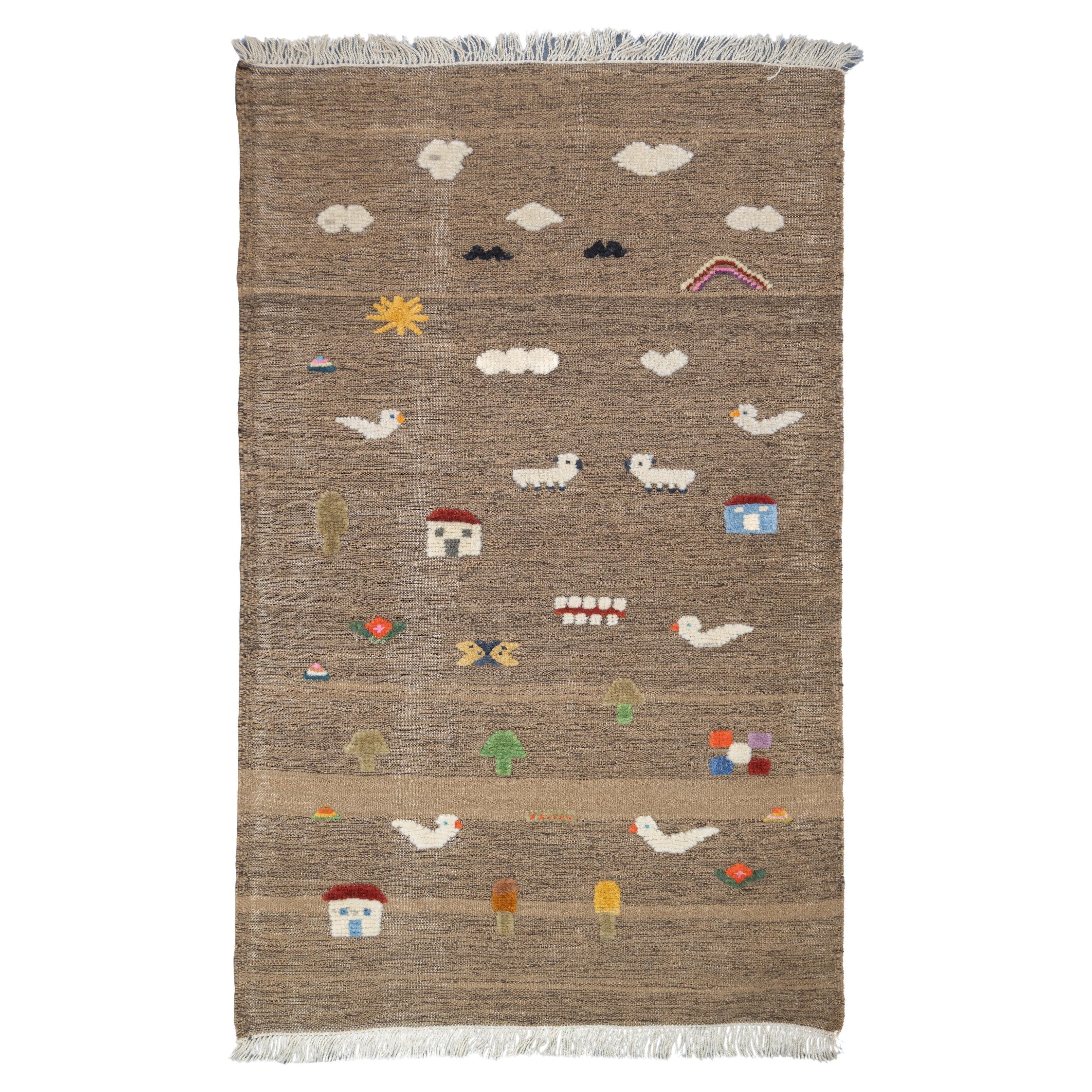 Fine Vintage Turkish Kilim Rug 3'2'' x 5'1''