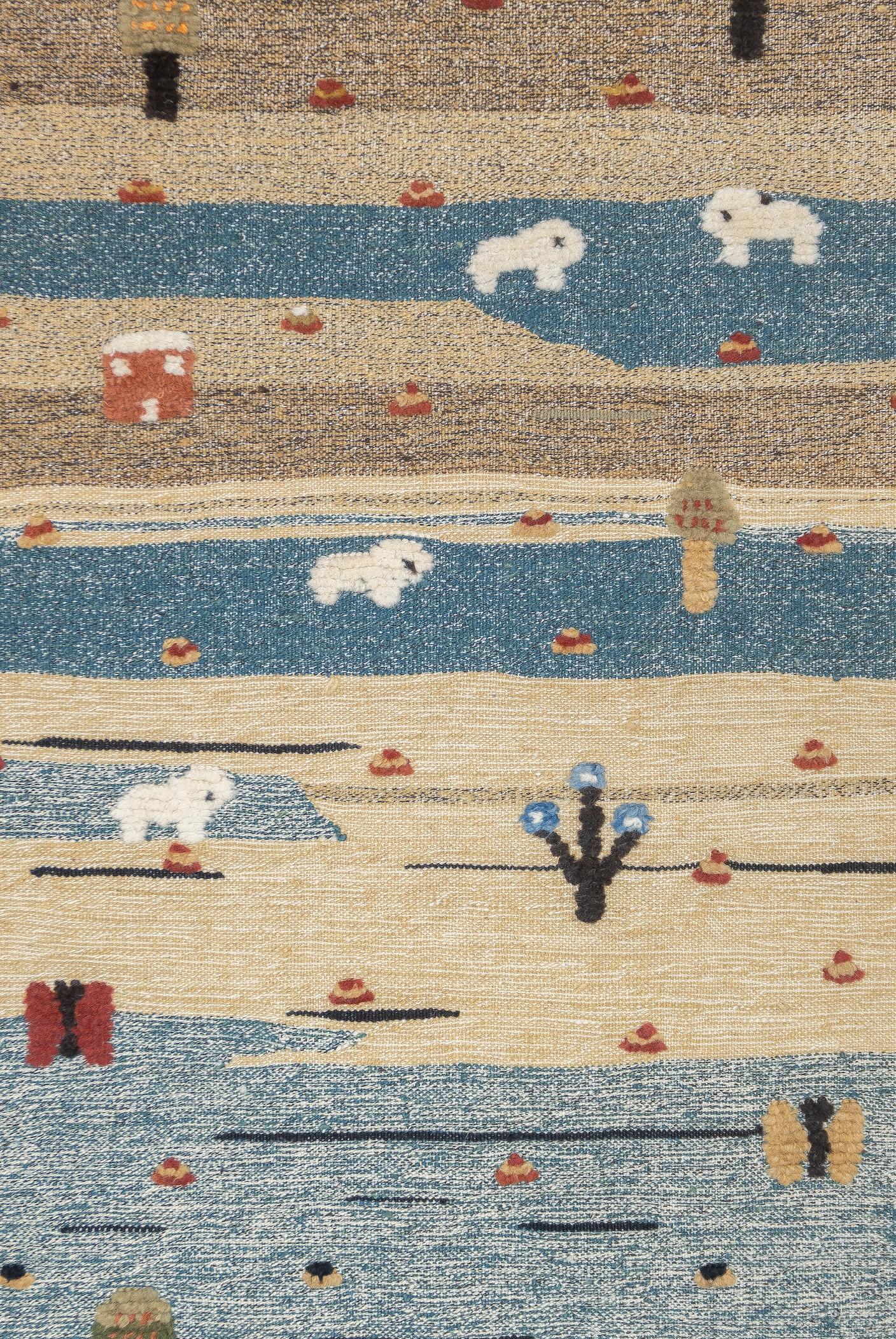 Türkischer Vintage-Kelim-Teppich im Vintage-Stil 3'8'' x 5'7'' im Zustand „Hervorragend“ im Angebot in New York, NY