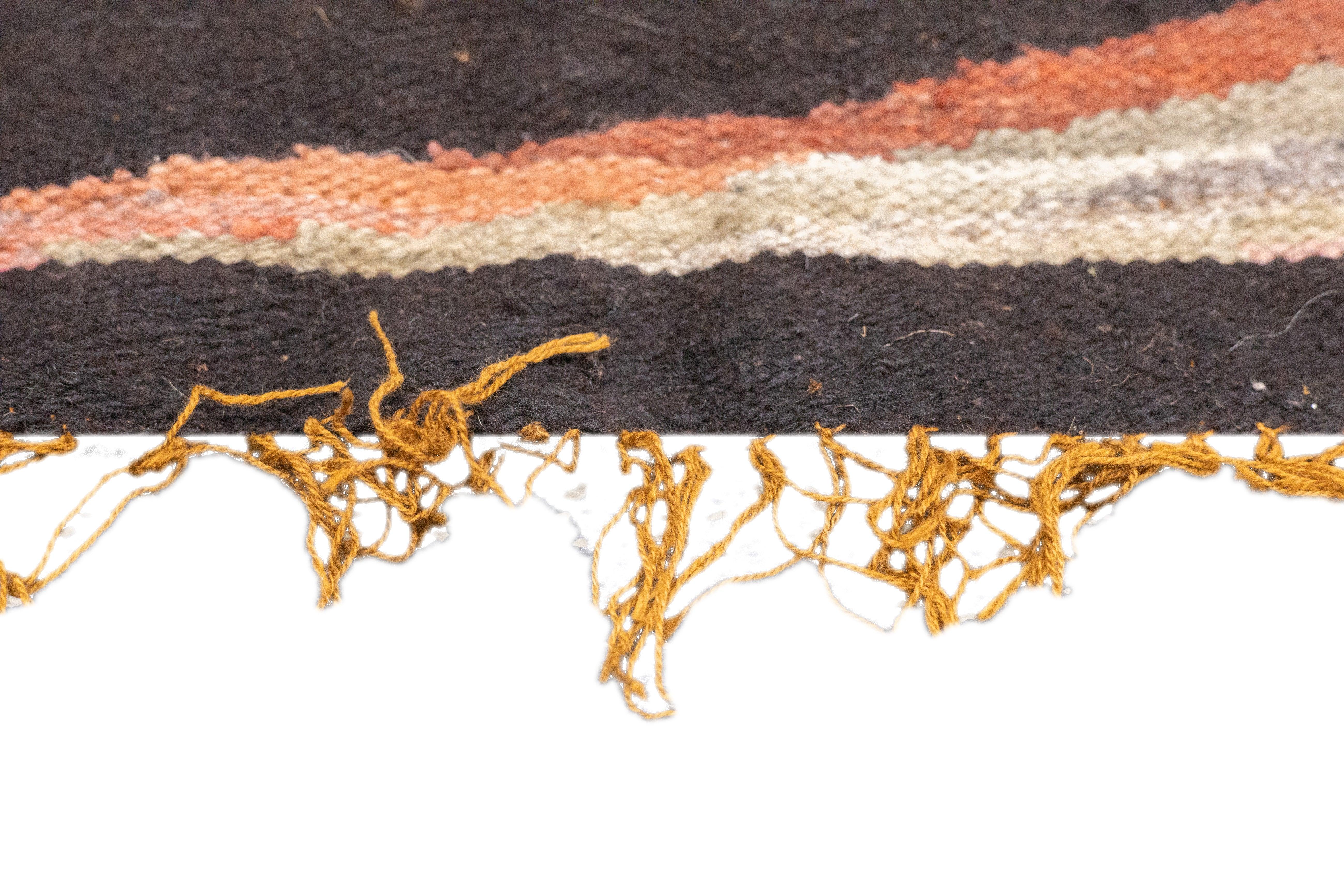 Wool Fine Vintage Turkish Kilim Rug  4'0