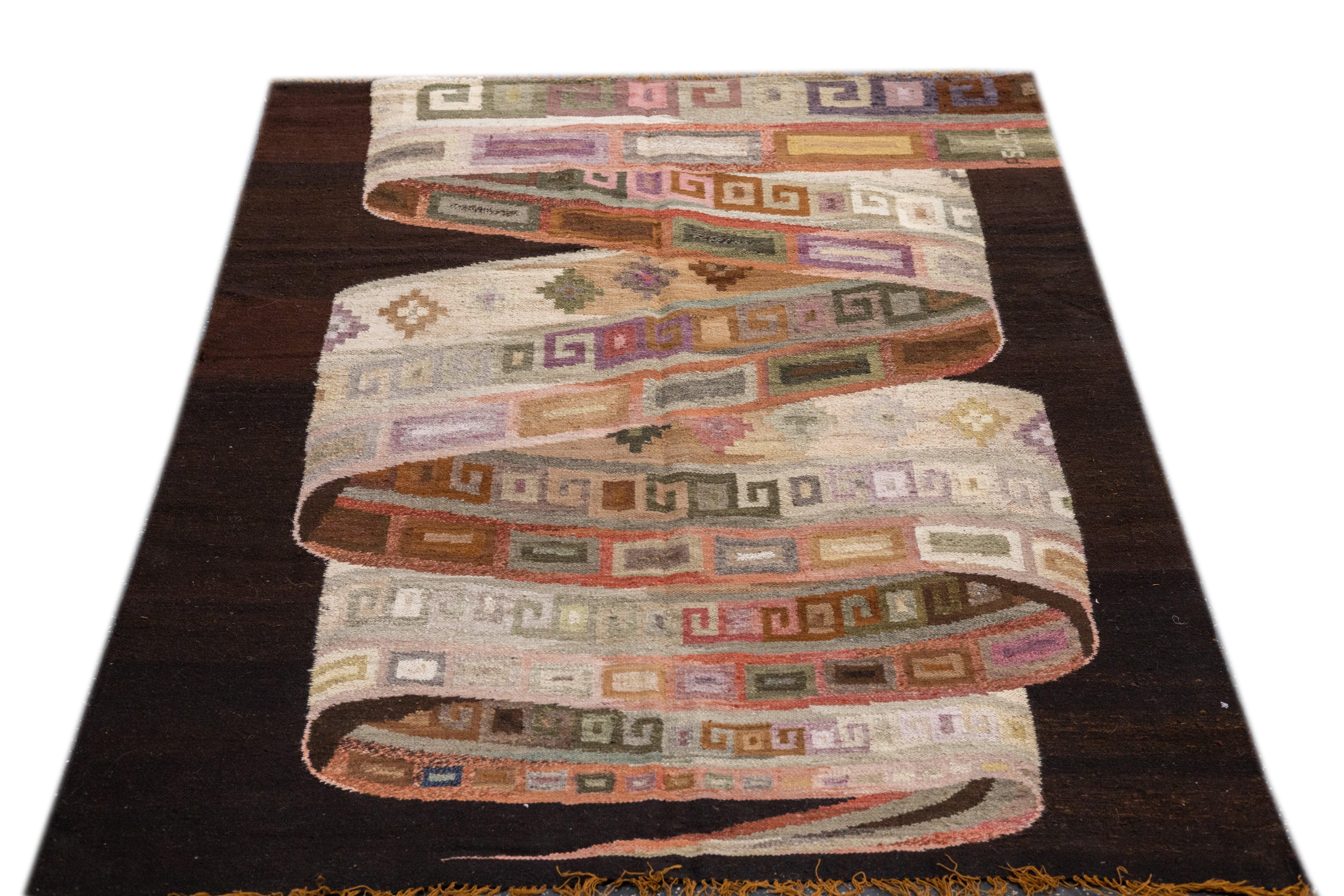 Fine Vintage Turkish Kilim Rug  4'0