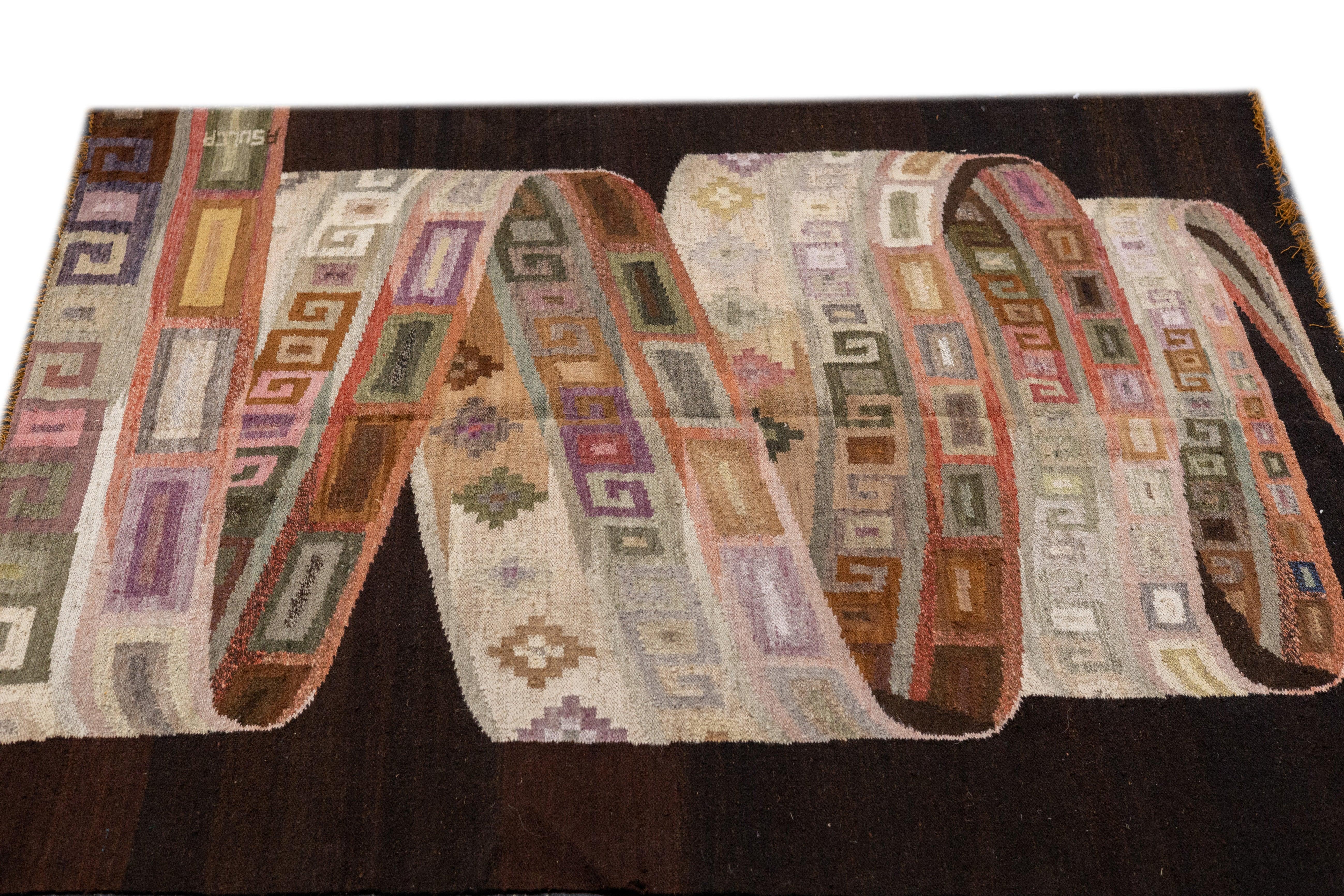 Fine Vintage Turkish Kilim Rug  4'0