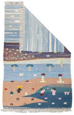 Türkischer Vintage-Kelim-Teppich im Vintage-Stil 4'0" x 6'3''