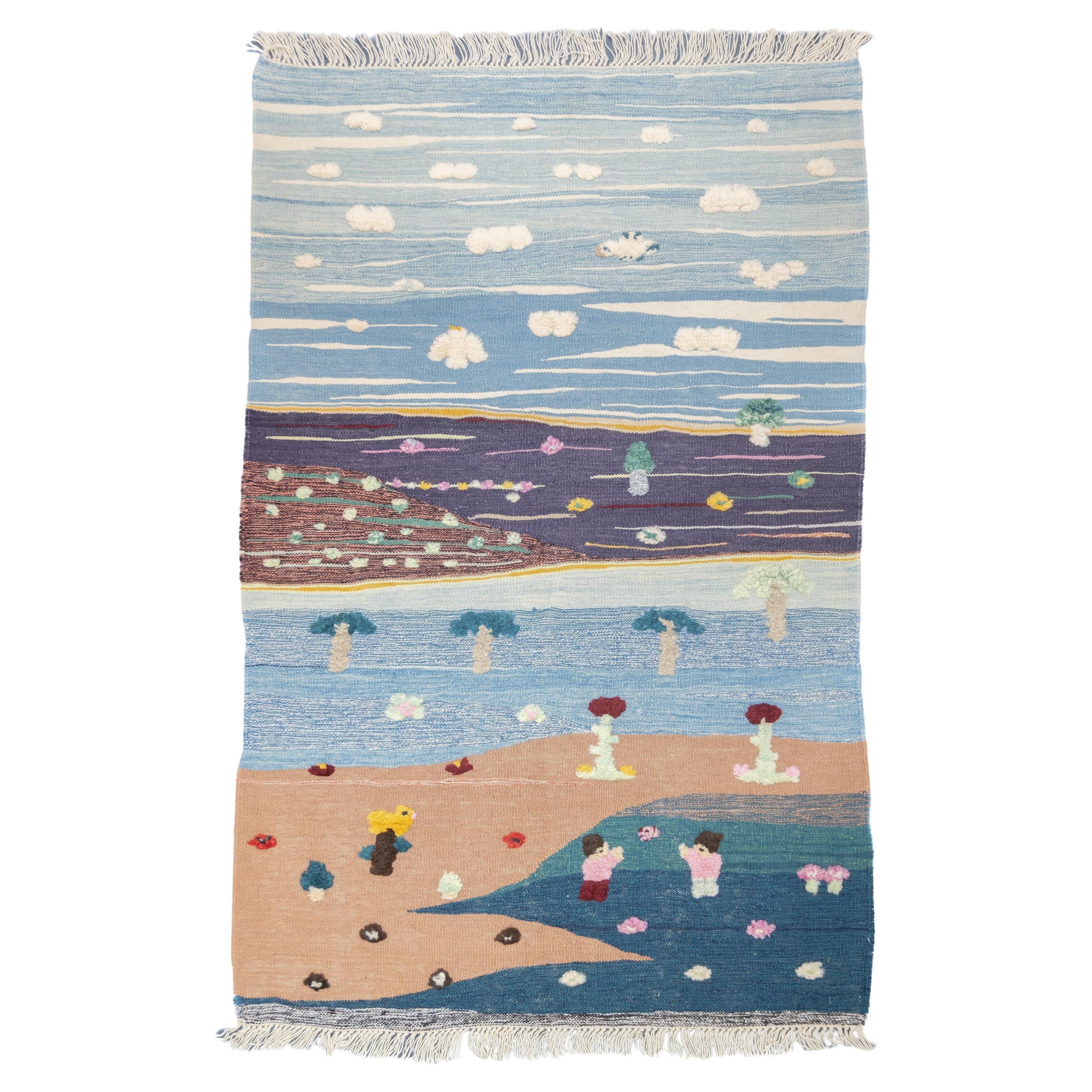 Fine Vintage Turkish Kilim Rug 4'0" x 6'3''