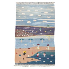 Türkischer Vintage-Kelim-Teppich im Vintage-Stil 4'0" x 6'3''