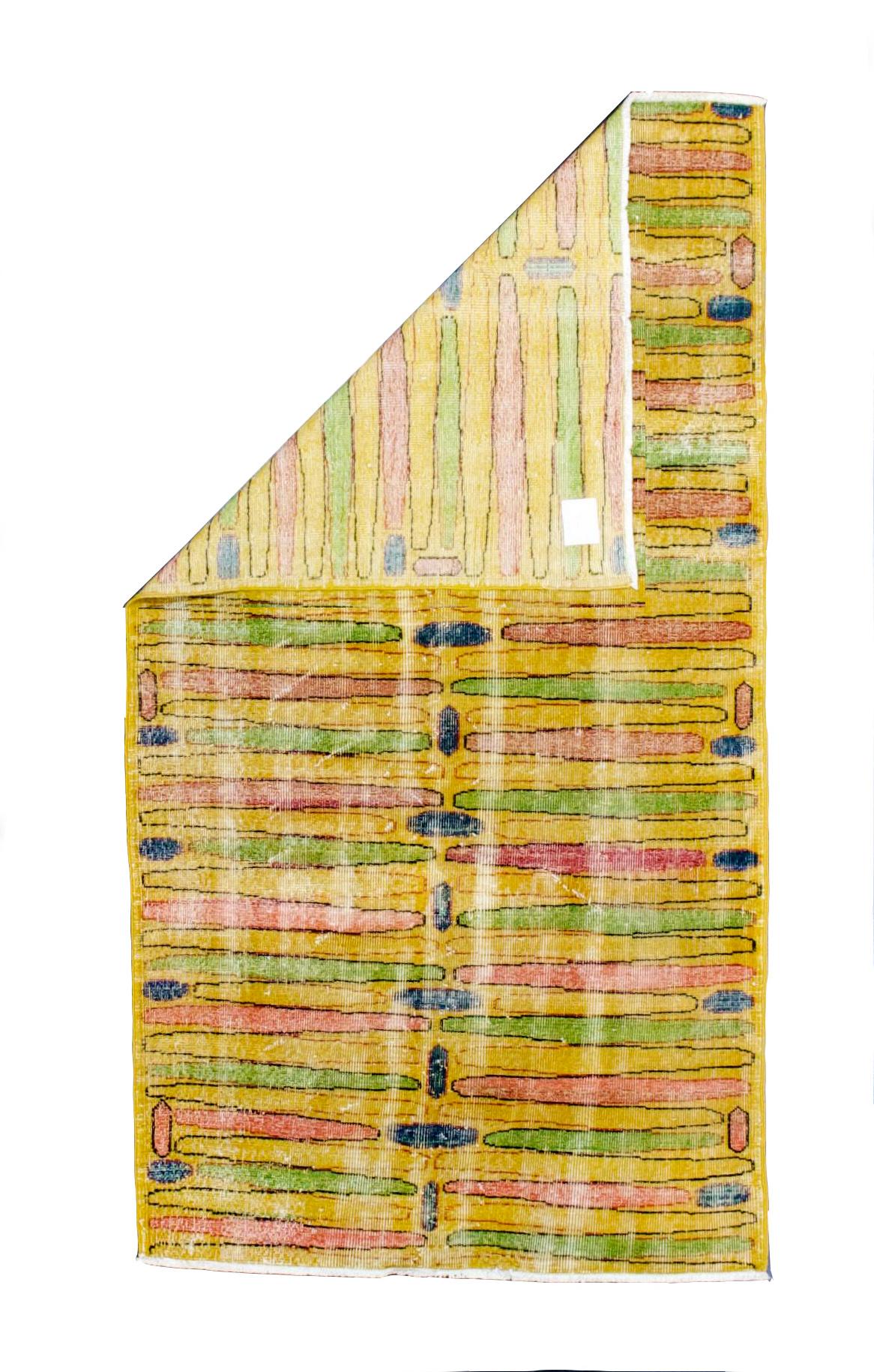 Fine Vintage Türkisch Modern Wool Rug 3'9