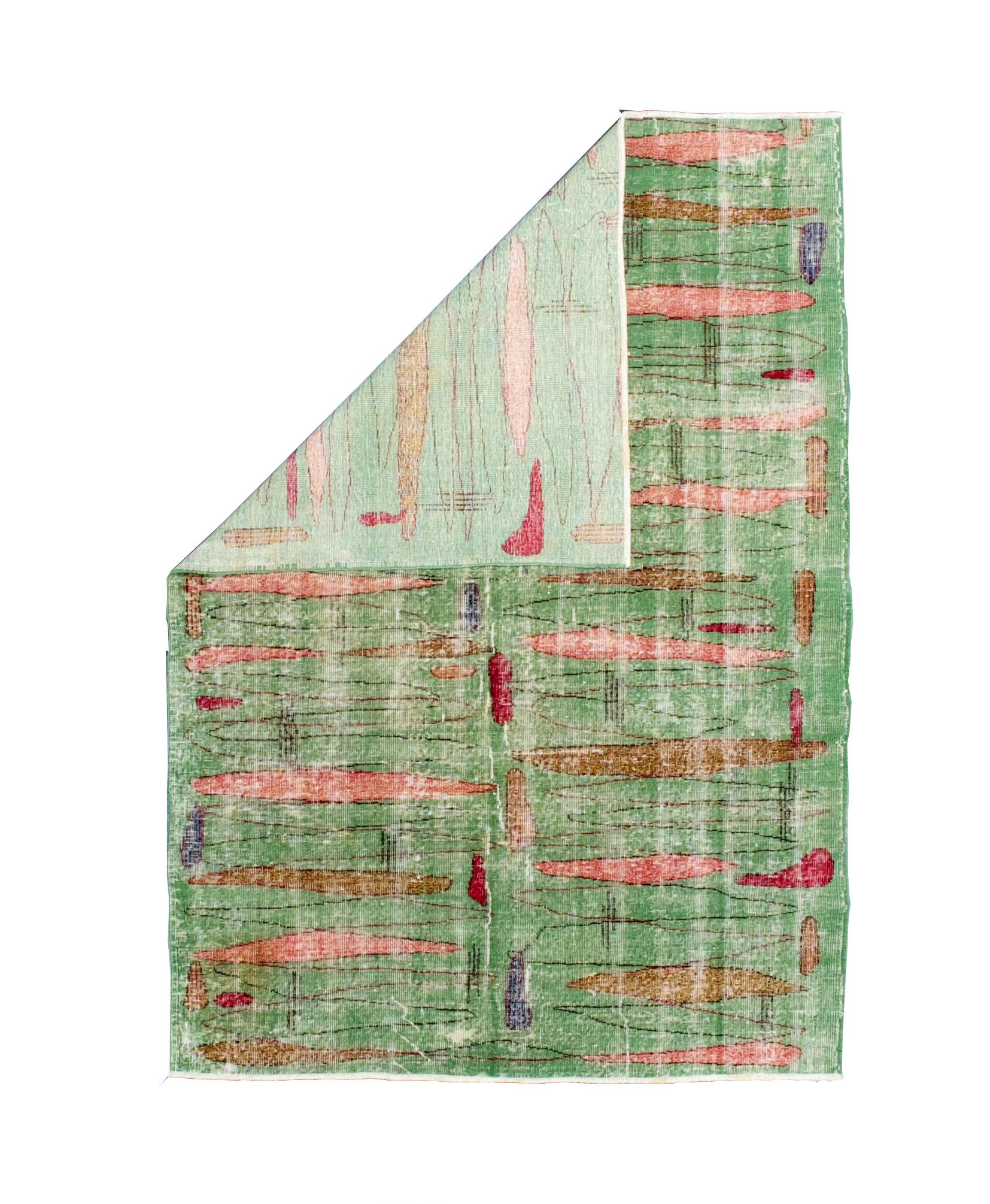Fine Vintage Türkisch Modern Wool Rug 5' x 7'2