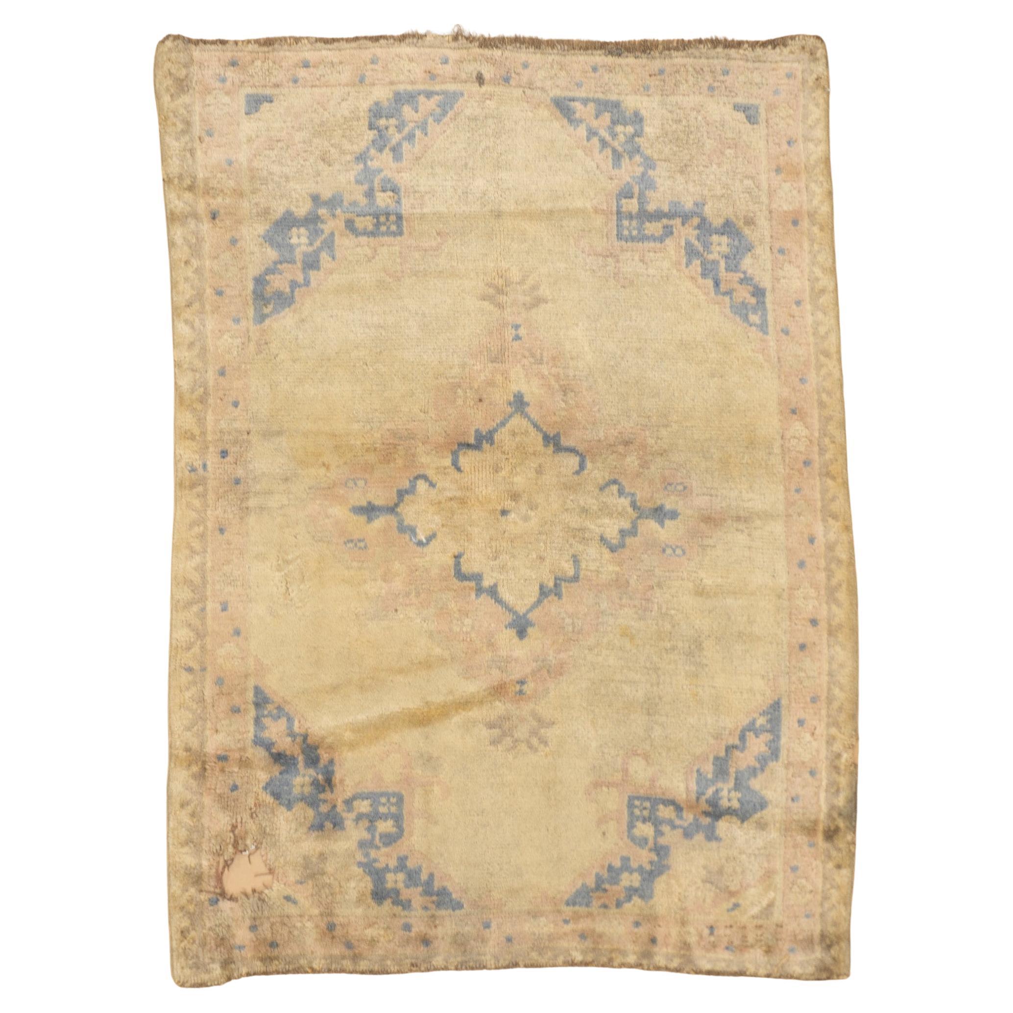 Fine Vintage Turkish Oushak 3'8" x 5'0"