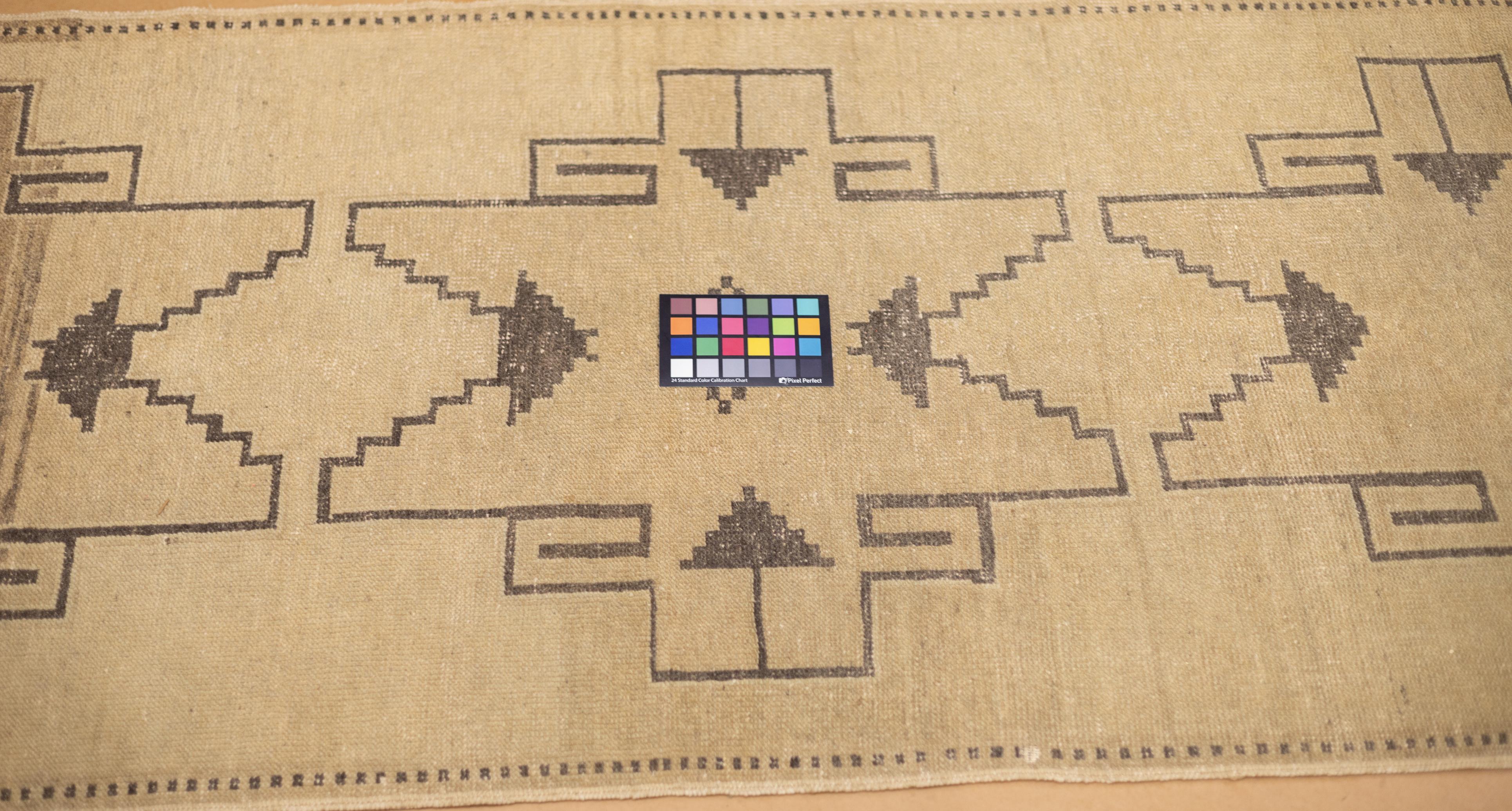 Tappeto lungo Oushak turco d'epoca 2'10'' x 12'7'' in vendita 1