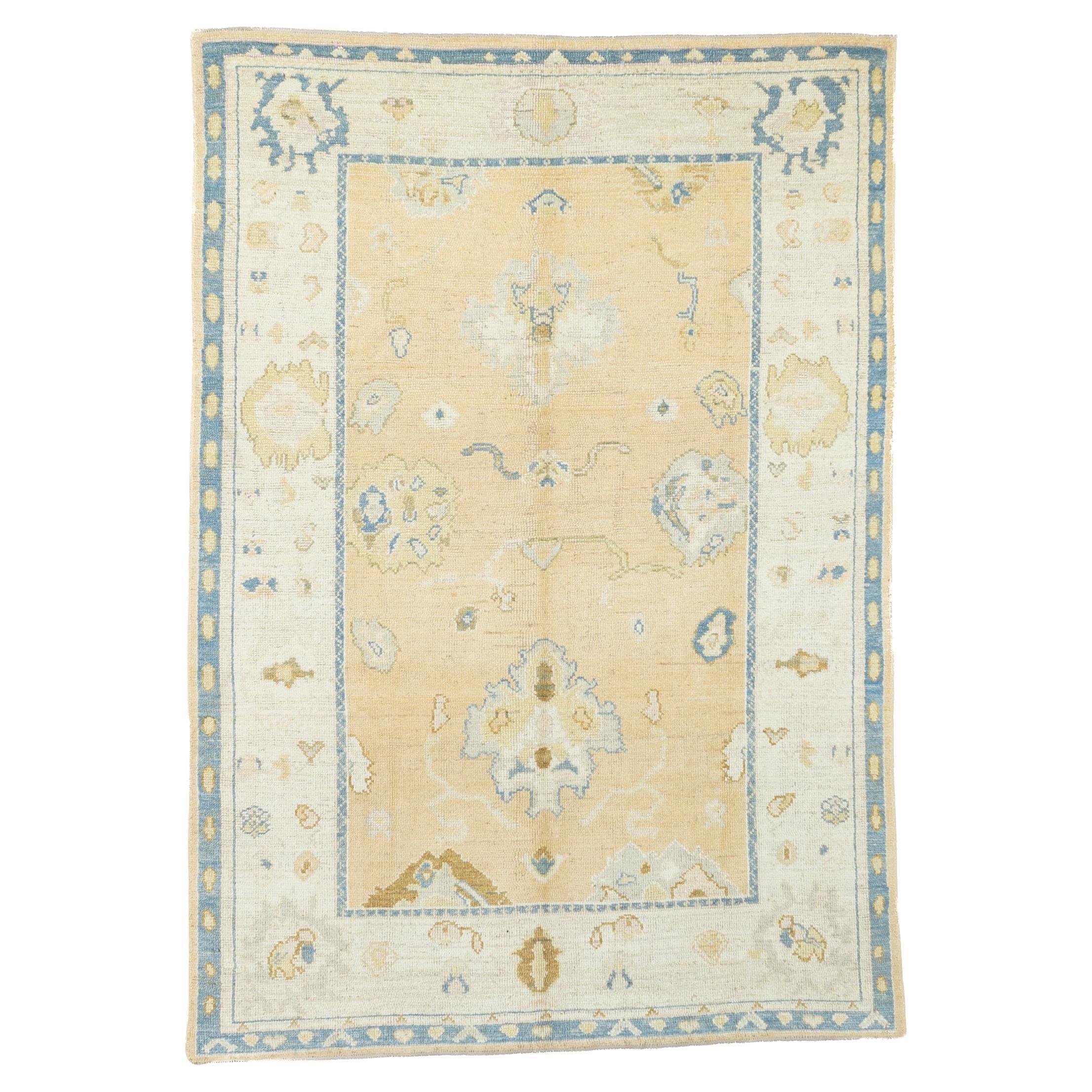 Alfombra Turca Oushak Fina Vintage 6'3" x 9'1