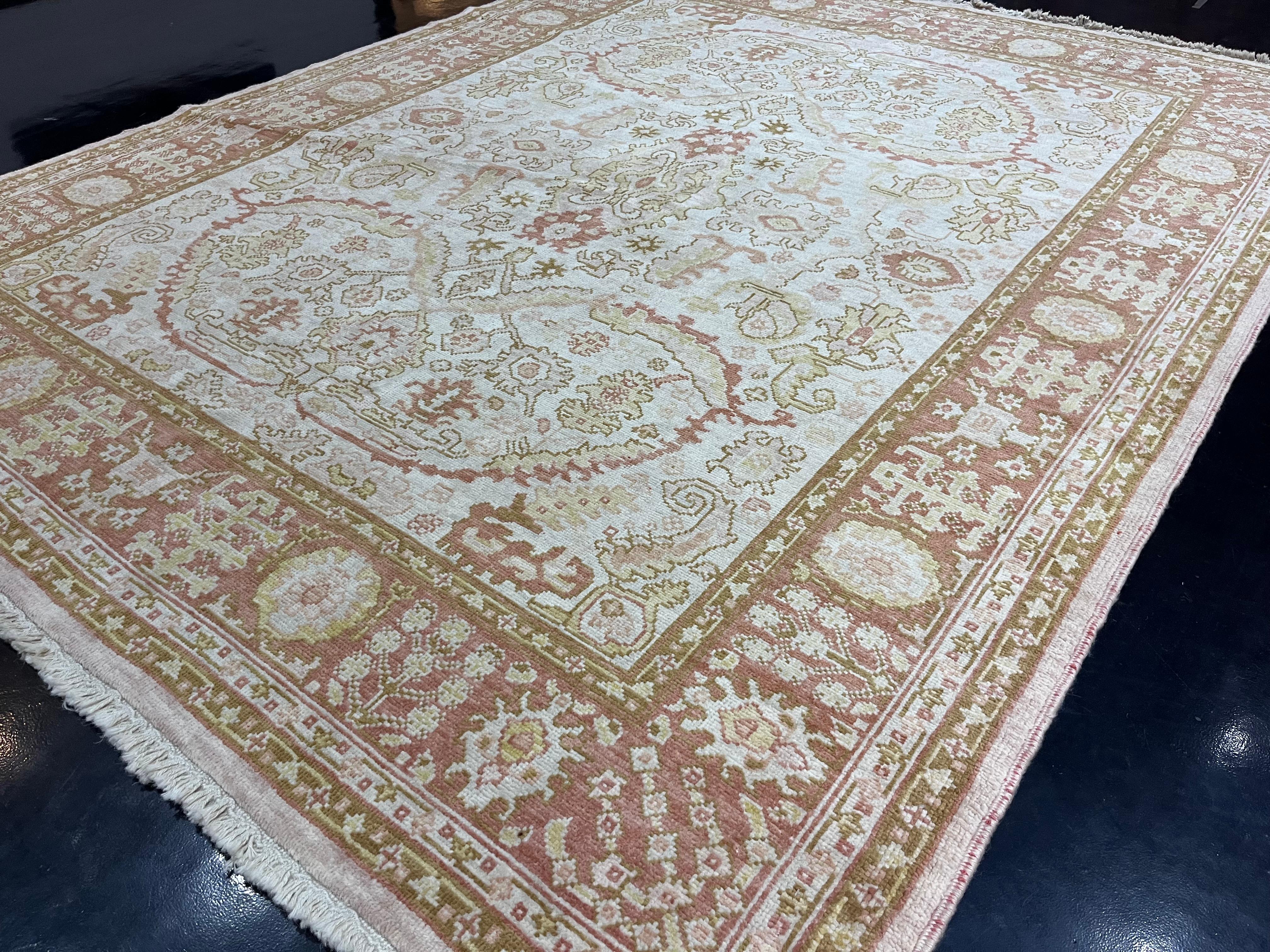 Fine Vintage Türkisch Oushak Teppich 8'0
